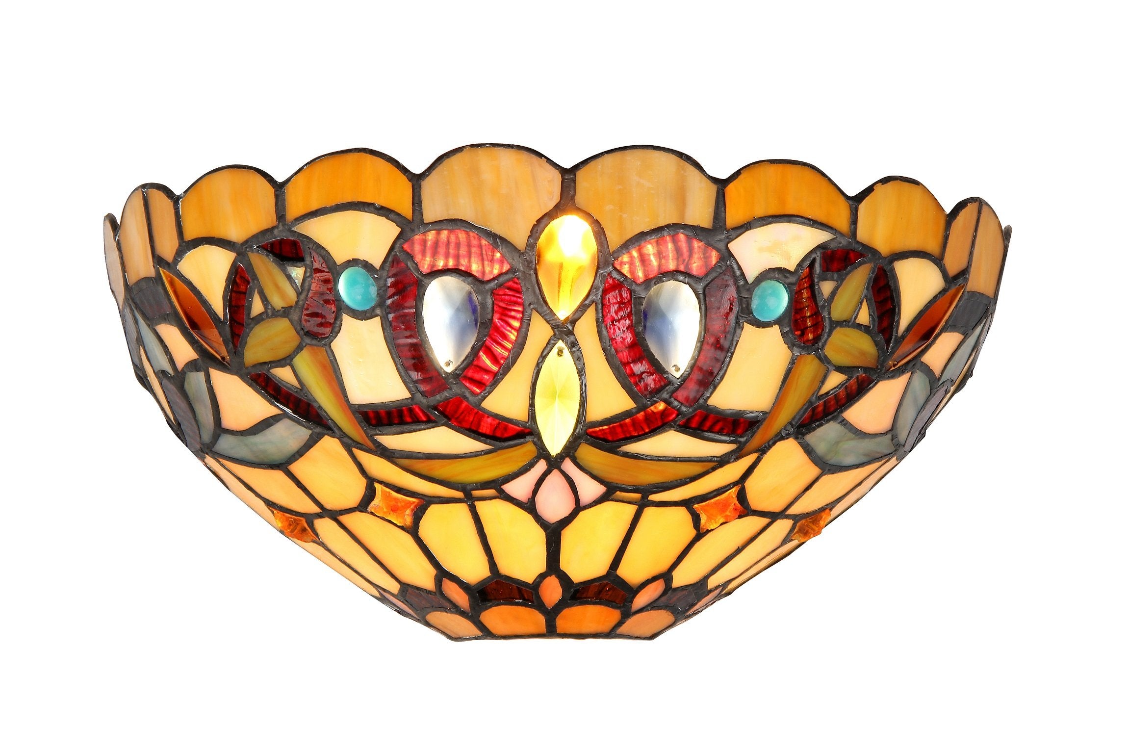 Chloe Lighting Ch33353Vr12-Ws1 Tiffany Style Victorian 1-Light Wall Sconce, 12-Inch, Multicolored, 5.7 X 12.2 X 6''