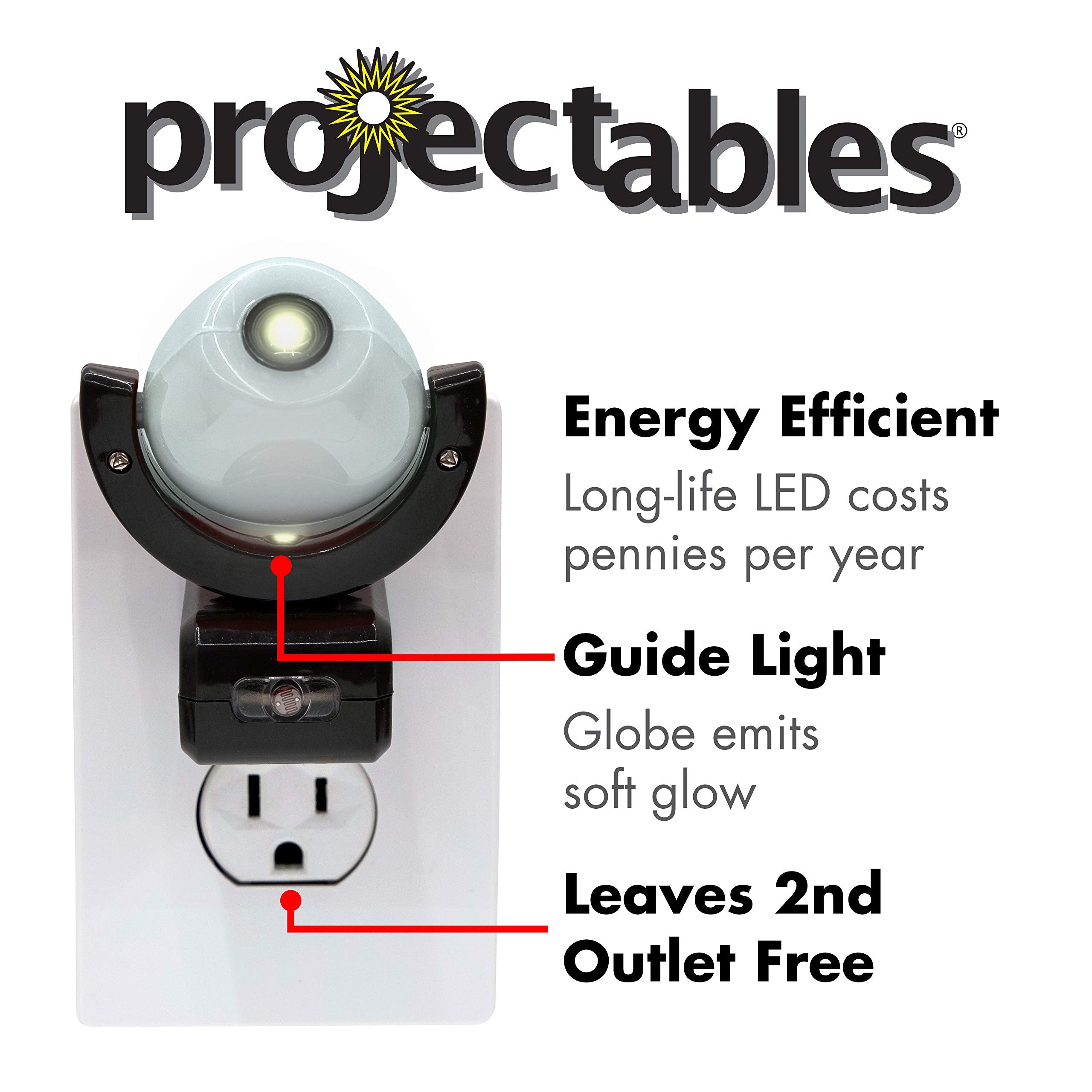 Projectables Star Wars Led Night Light Projector, Galaxy Projector, Plug-In, Dusk-To-Dawn,Mood Lighting, For Kids, Adults, Collectors, Game Room, Bedroom, Hallway, Nursery, 43646