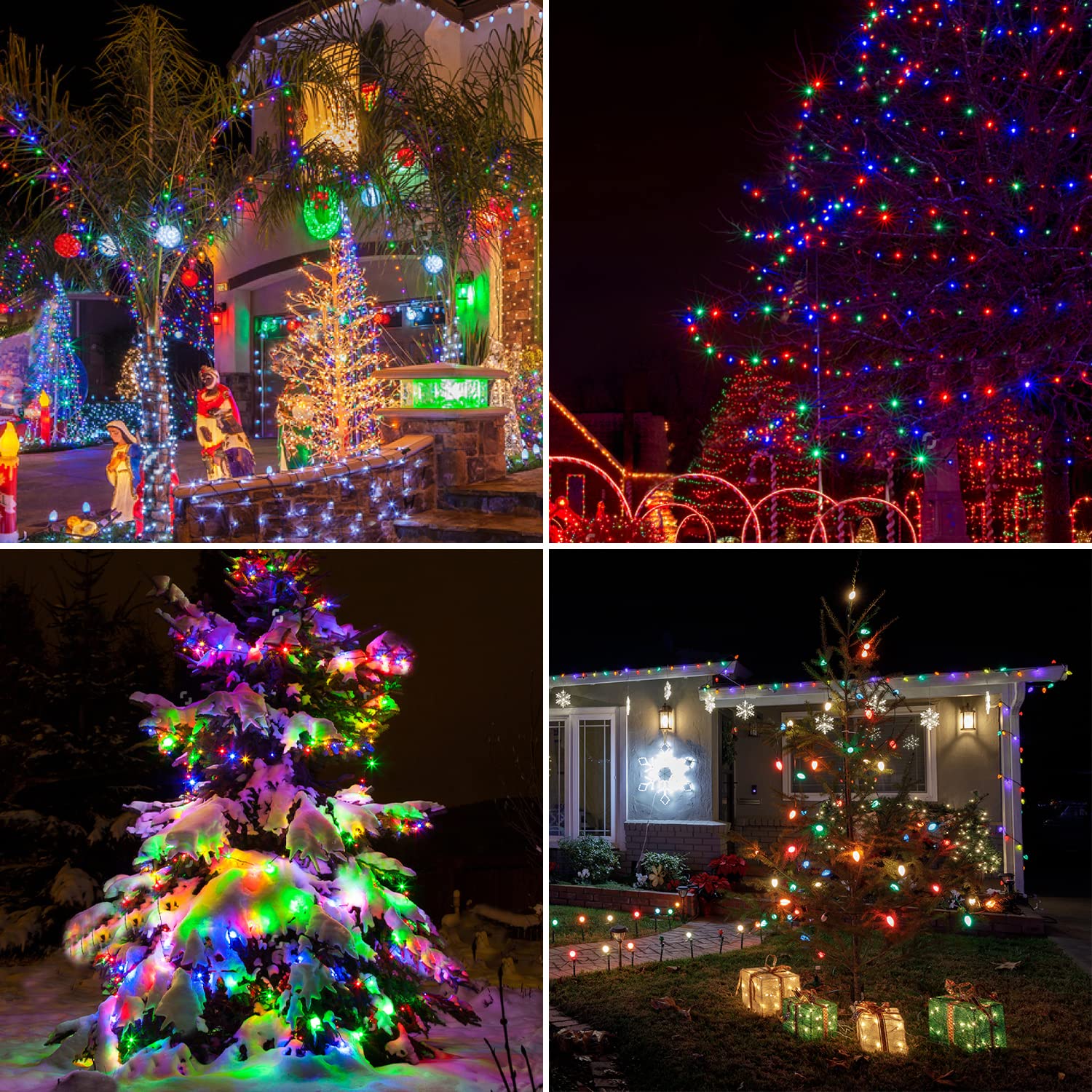Pasuto C9 Multicolor Christmas Lights - Waterproof Outdoor And Indoor Christmas Tree Lights Ul Certified With 25 Lights With 1 E