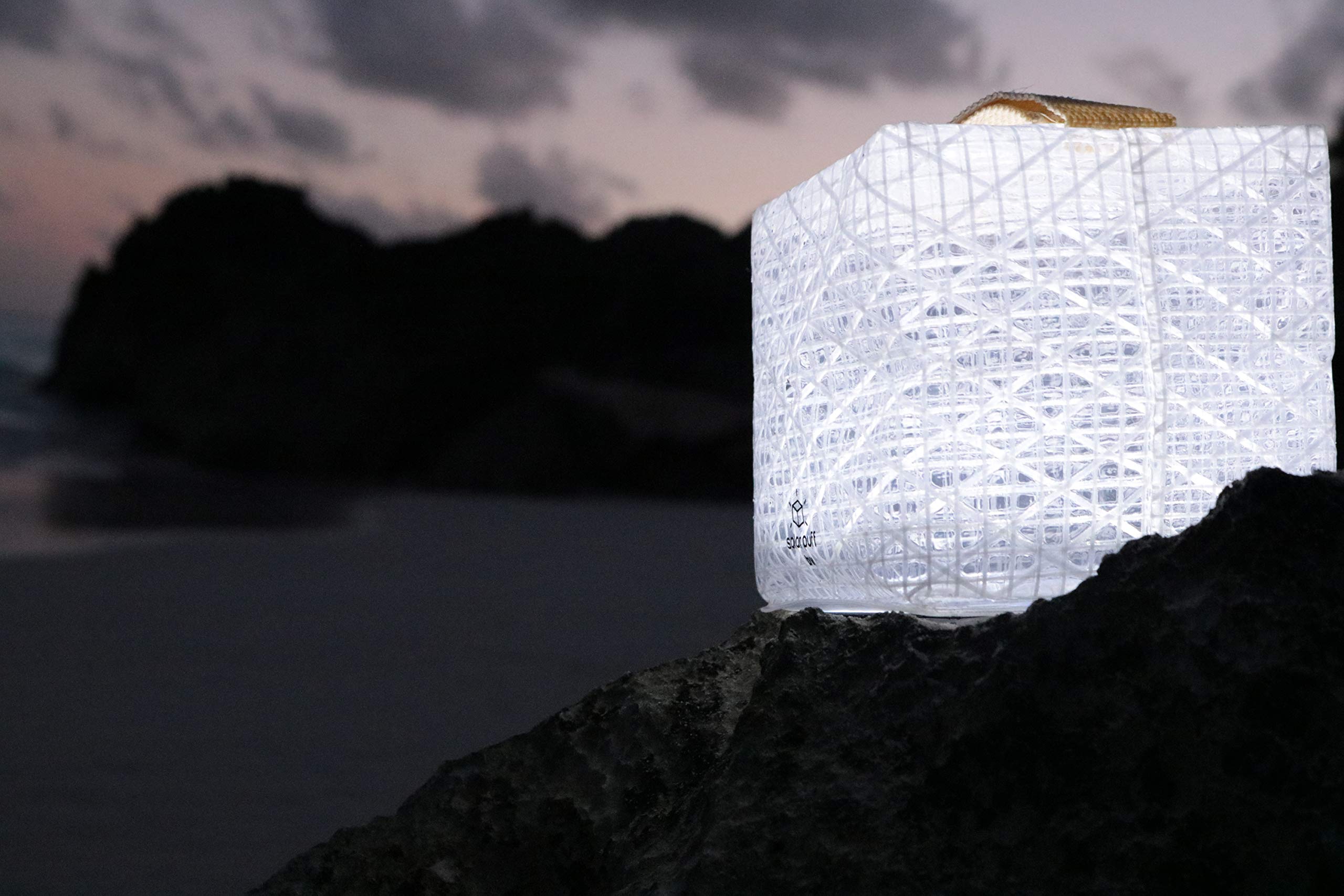 Solight Design Outdoor Solar-Powered Light, Inflatable Led Lantern - Waterproof, Compact, Portable - Solarpuff Pet Warm White