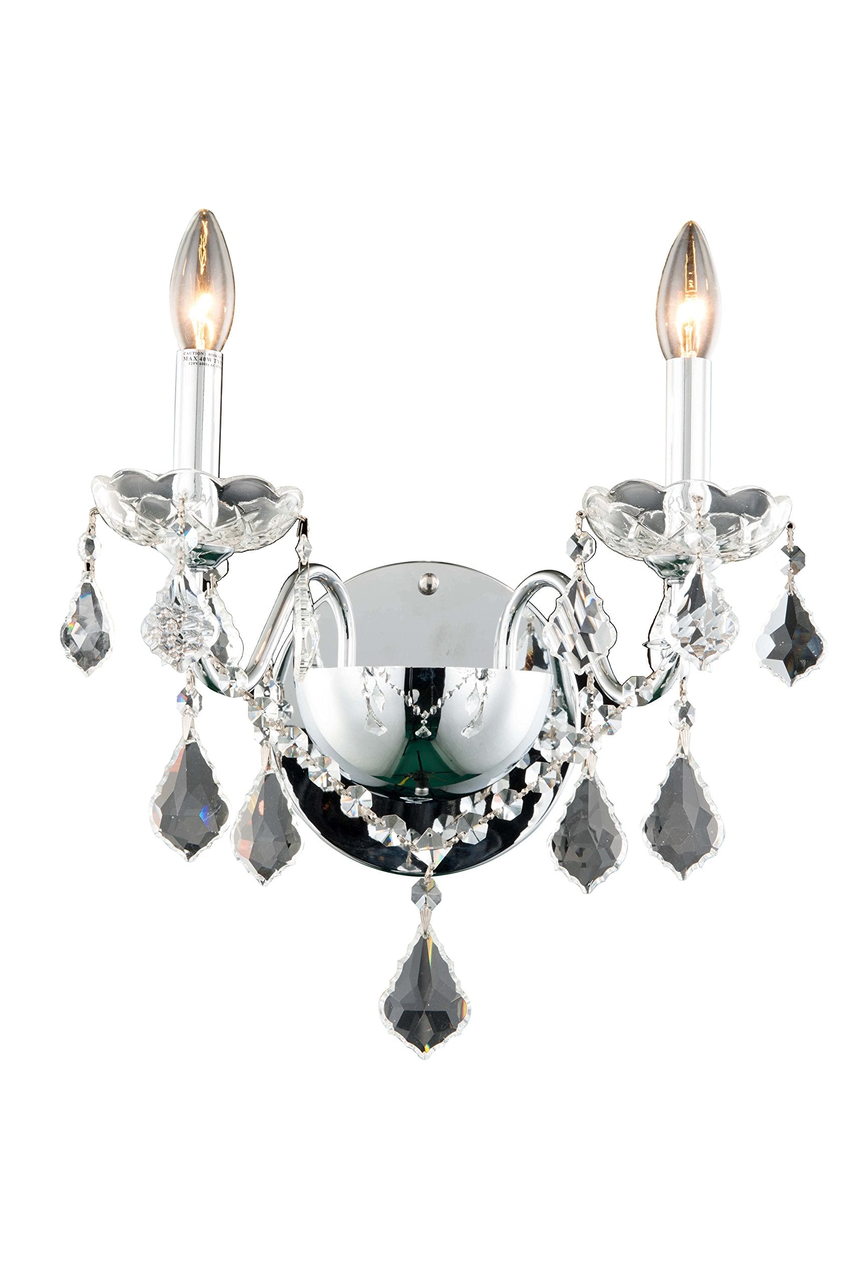 Elegant Lighting 2015W2c-Rc 13 x 15 in St Francis collection Wall Sconce - Royal cut  chrome