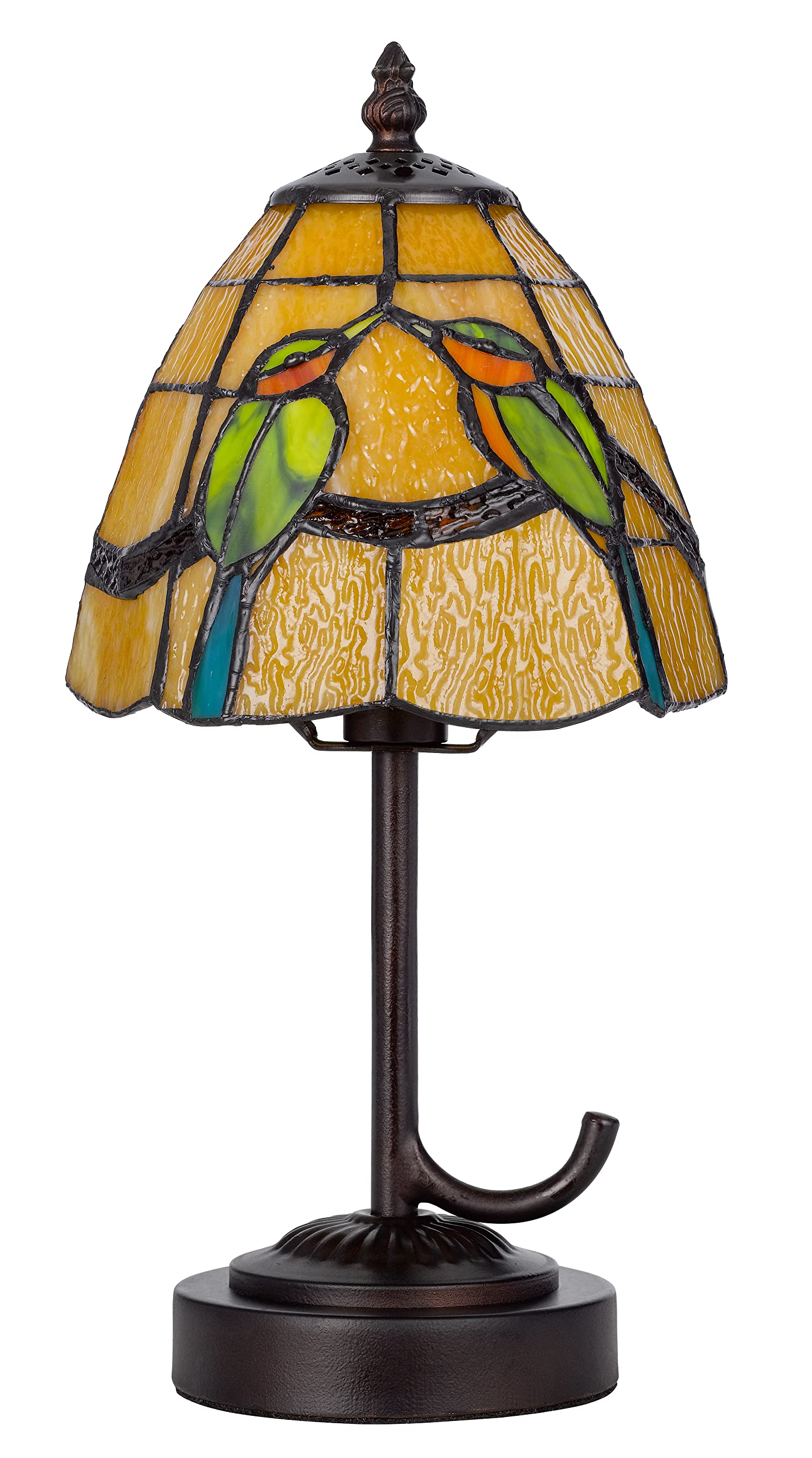 Cal Lighting BO-3118AC Tiffany Accent Lamp - 40W Metal/Resin, Dark Bronze