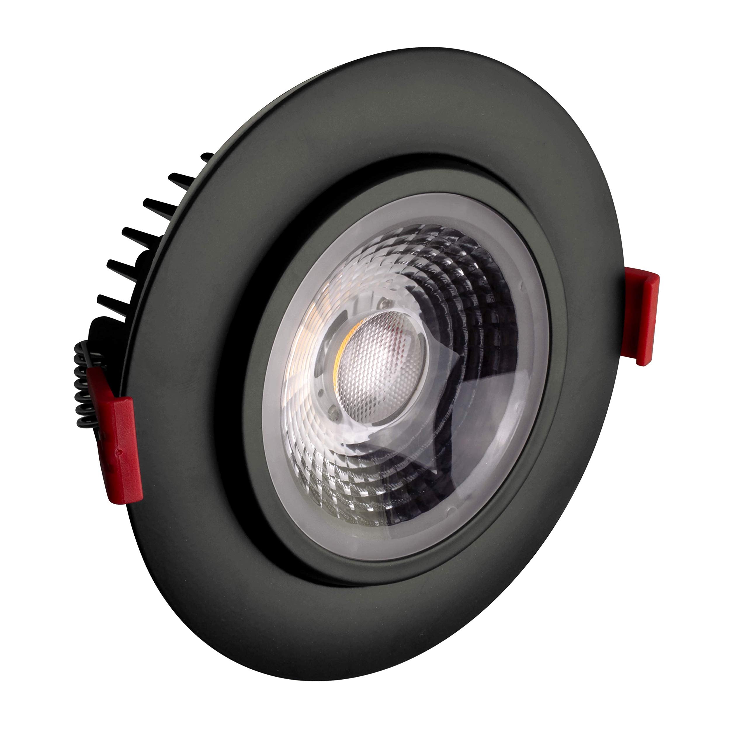 NICOR Lighting 4 inch LED Gimbal Recessed Downlight in Black, 5000K (DGD411205KRDBK)