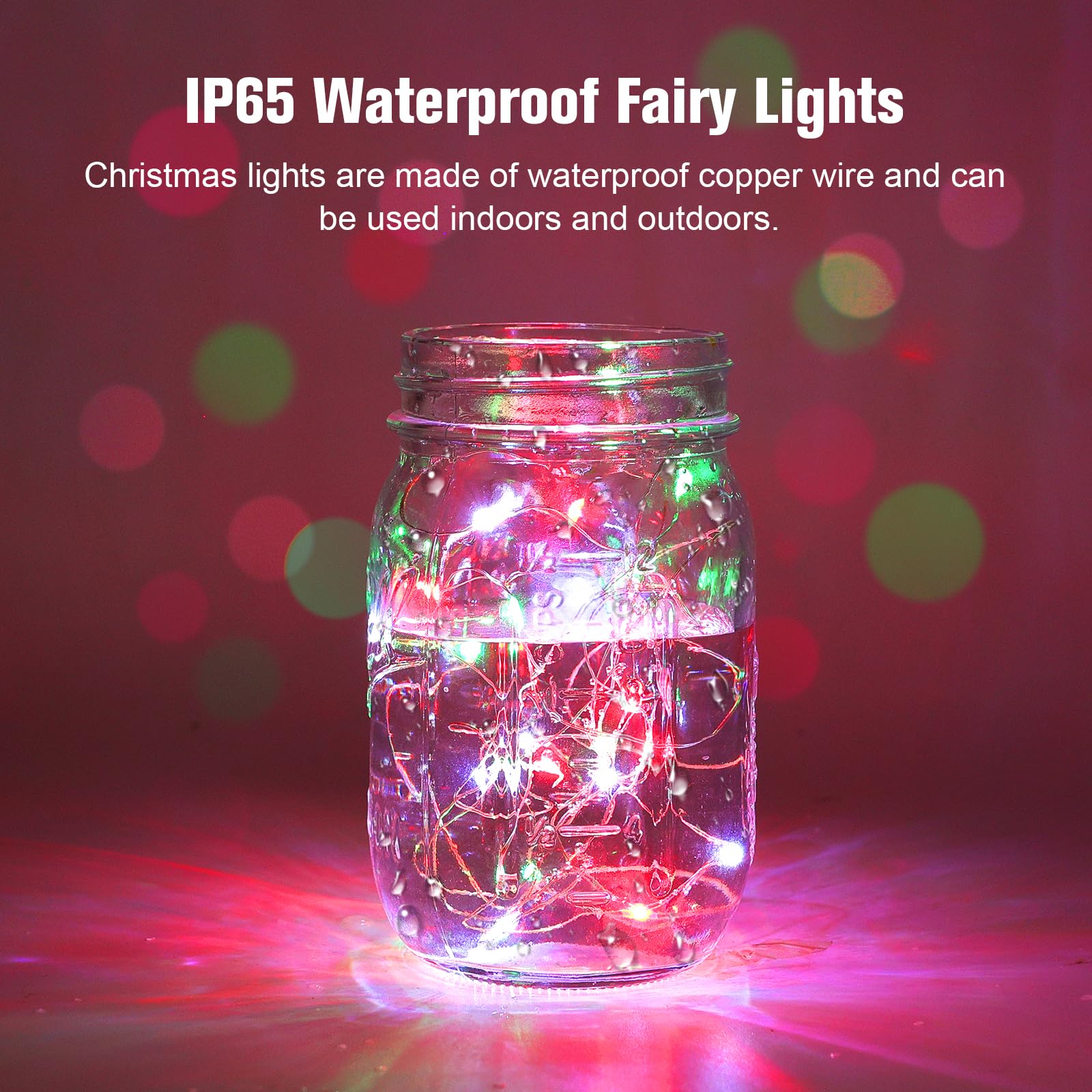 ZNYCYE 10 Pack Fairy Lights Battery Operated, 10 Ft 30 LED Fairy Lights with Timer, 8 Modes Christmas Lights, Fairy Lights Water