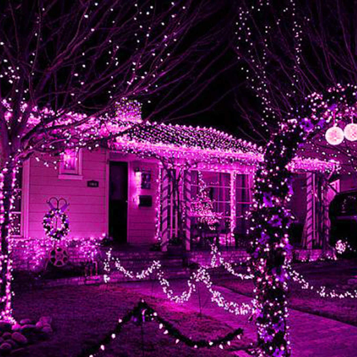 Sprklinlin 2 Pack 100 Led Solar Powered String Lights, Outdoor Waterproof Copper Wire 8 Modes Fairy Lights For Valentines Day De