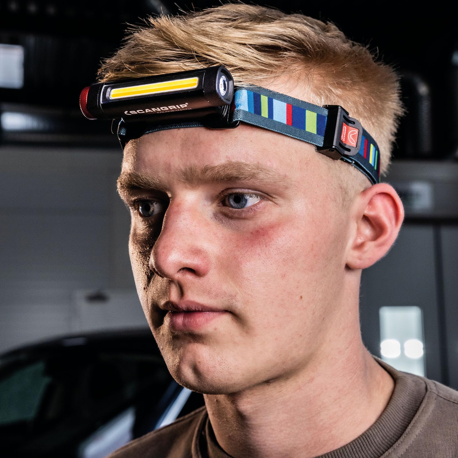 Scangrip UNIMATCH LED Headlamp & Penlight, Rechargeable, Adjustable Color Temp, Compact, Black, Model 03.5659