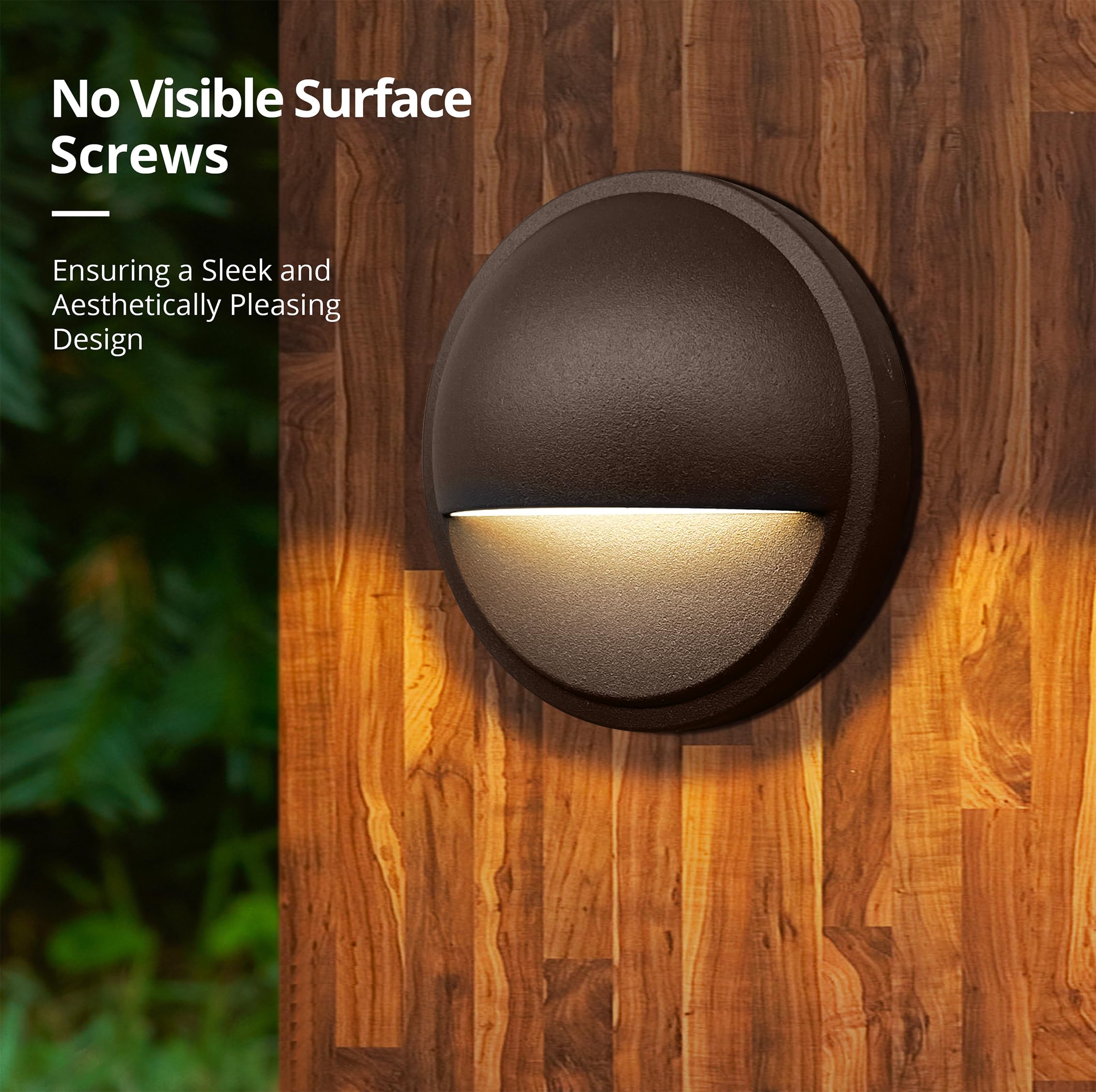 Gkoled 12V Low Voltage Led Deck Lights, 2W 2700K, Dark Brown Aluminum, 6-Pack