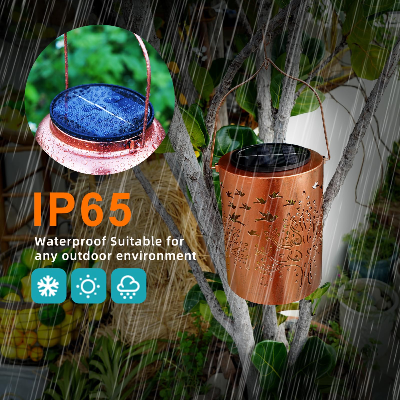 Upgraded 13.4'' Large Solar Lanterns Outdoor With Long-Lasting 2000Mah Battery - Thoughtful Gift For Women Mom Grandma - Waterpr