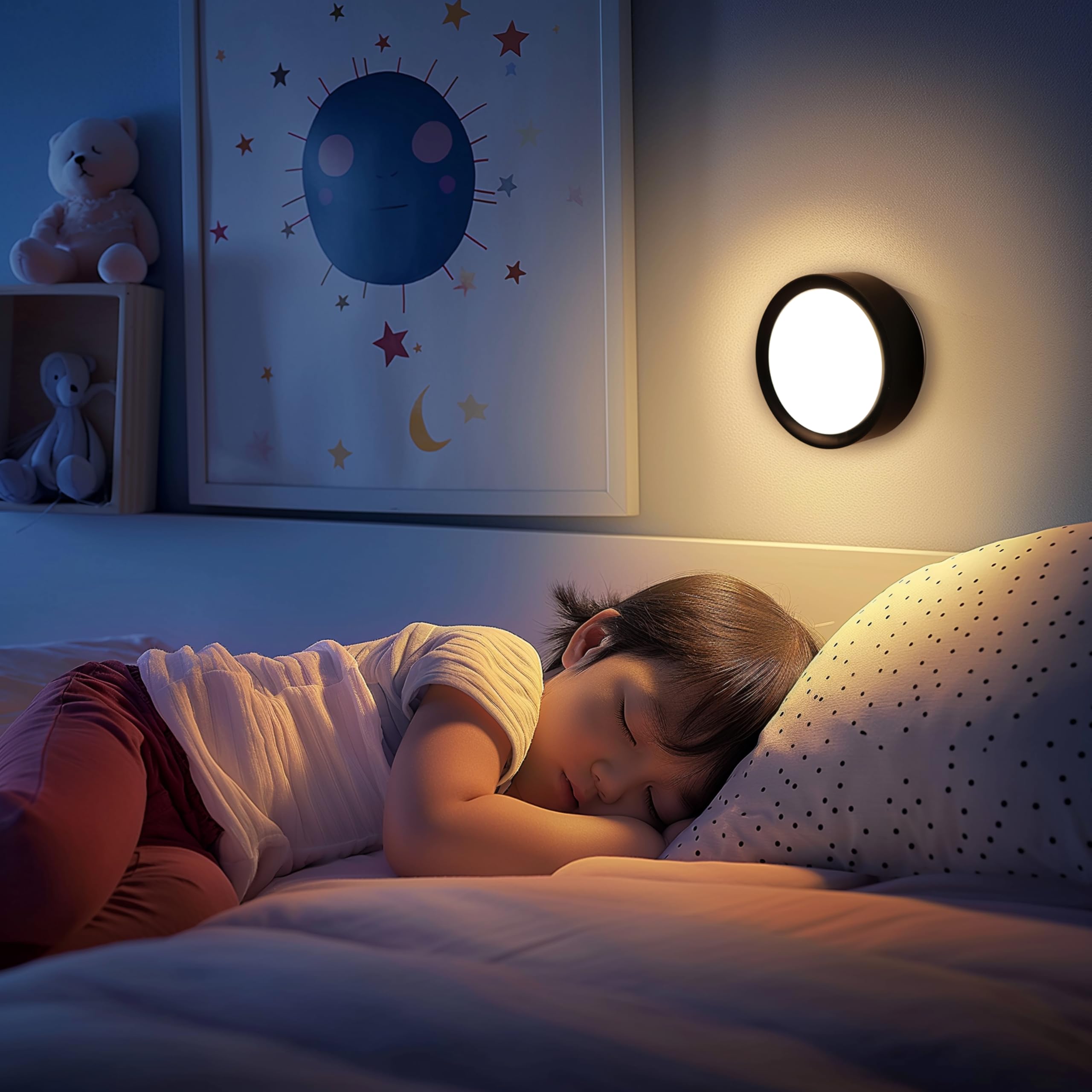 DAMI Under Cabinet Lighting with Remote Control, Rechargeable Battery Operated Wireless Shelf Lights, Locker Lights Magnetic Sti