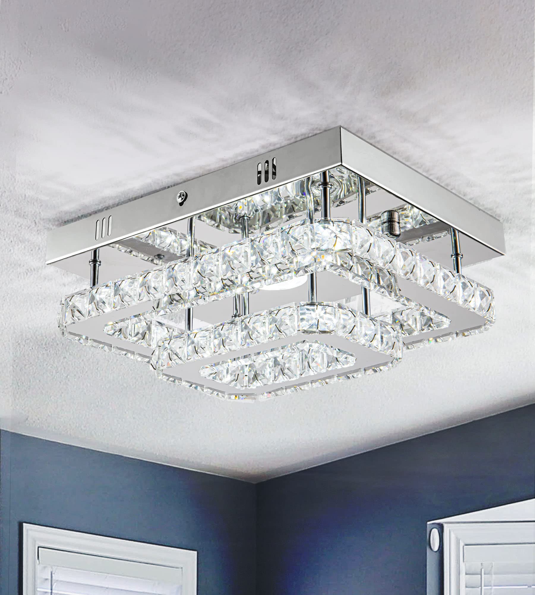Led Crystal Chandelier Kitchen Ceiling Lights Crystal Flush Mount Ceiling Light Bedroom Chandelier Small Crystal Ceiling Light F