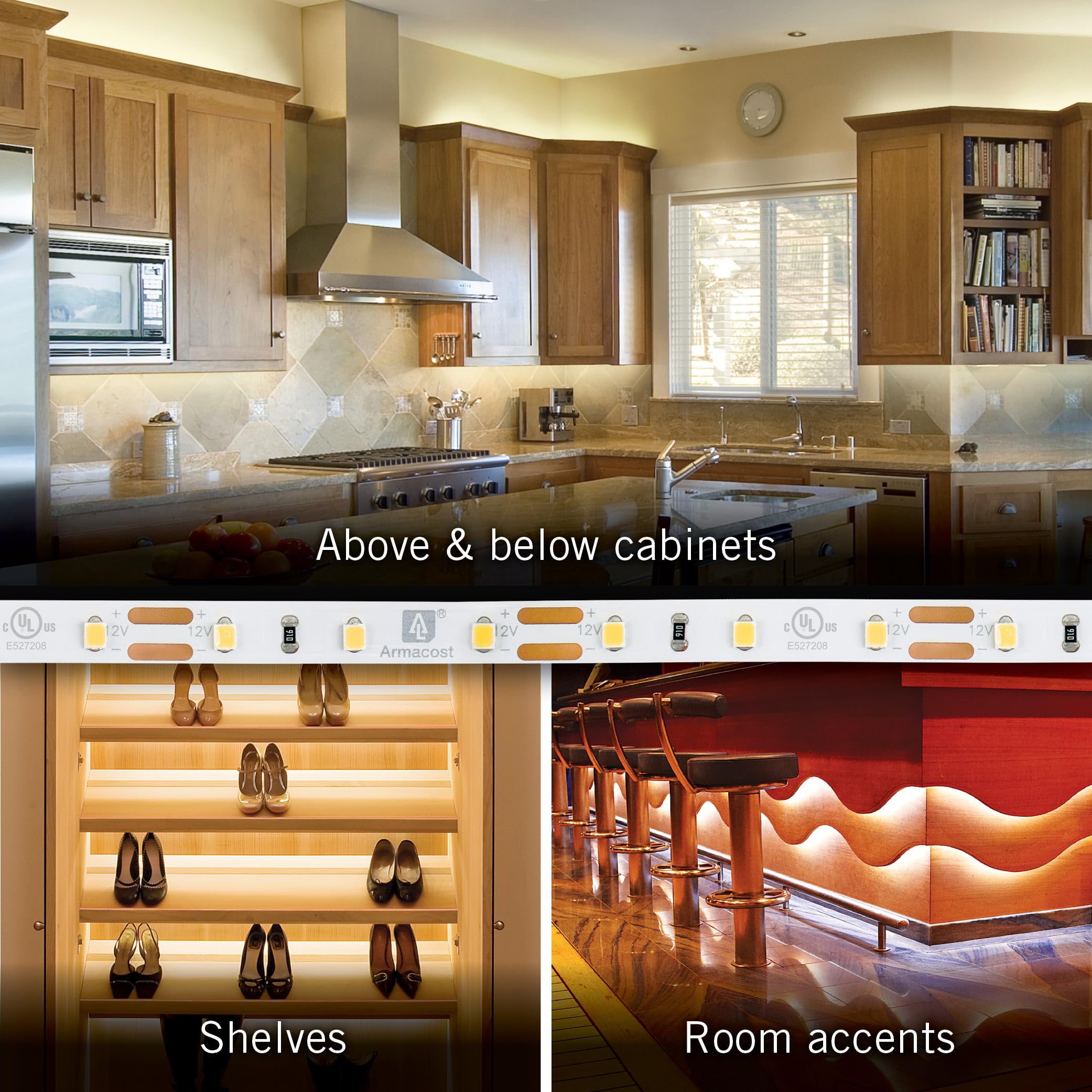 Armacost Lighting LED Tape Light 16.4 ft, Soft White (2700K), Dimmable, Copper, Model 132230