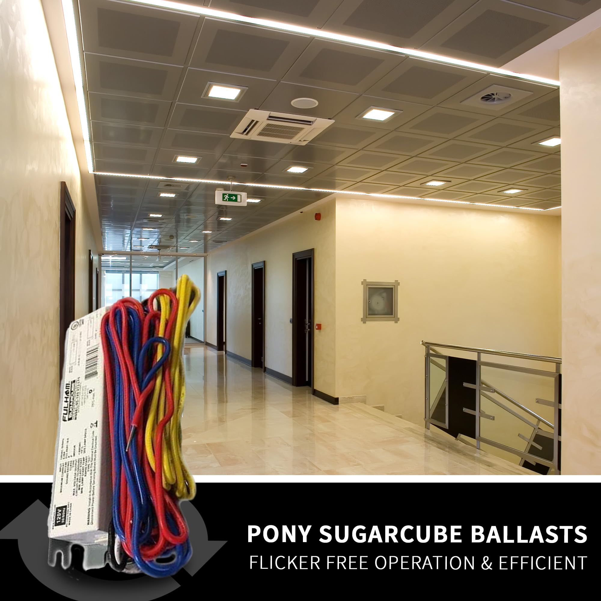 Fulham Lighting Sc-120-213-Lt5 Sugarcube Electronic 1 Or 2-Lamp Ballast, 18 Count (Pack Of 1), Red