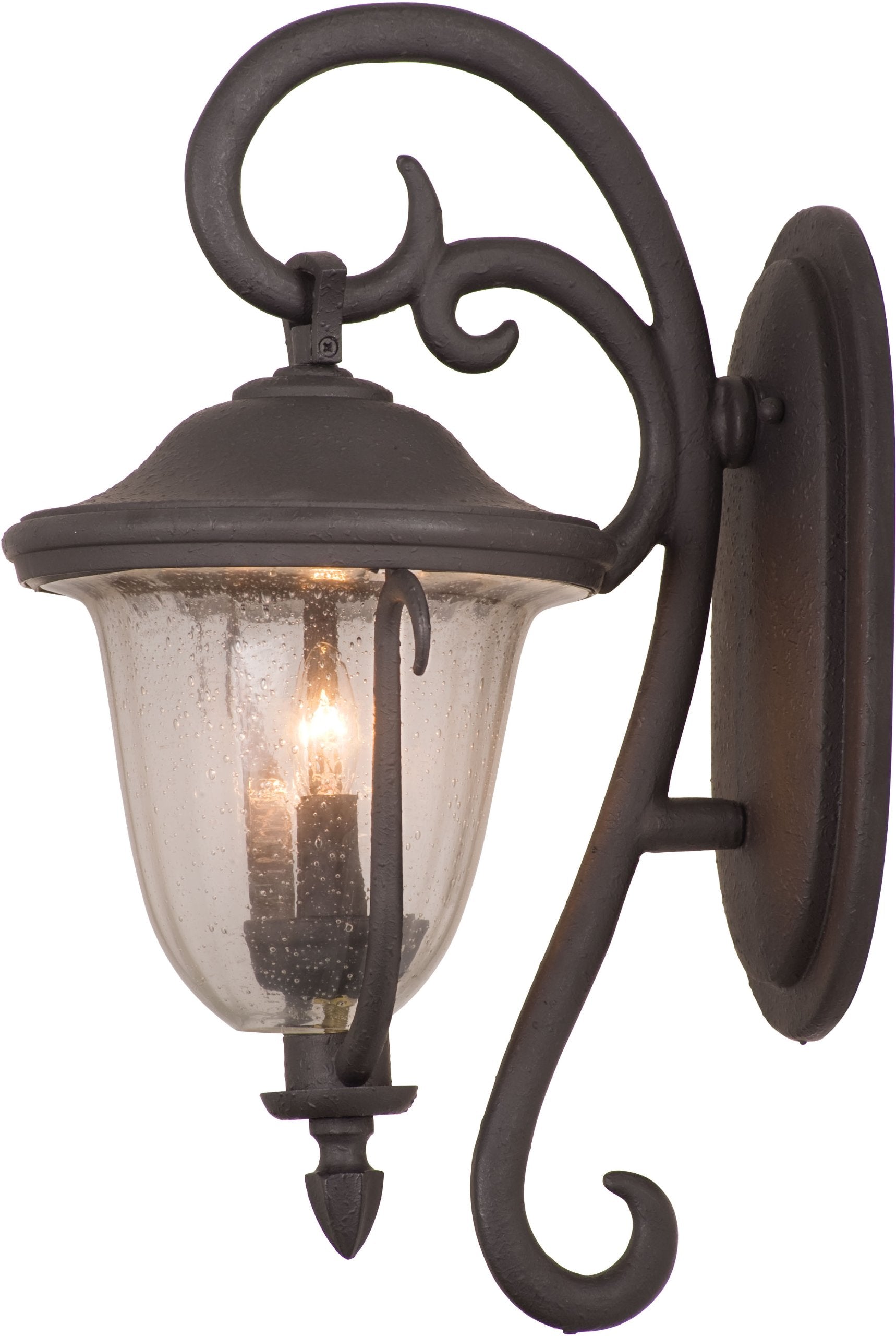 Kalco 9003MB Santa Barbara Outdoor 4-Light Large Wall Bracket, Textured Matte Black Finish