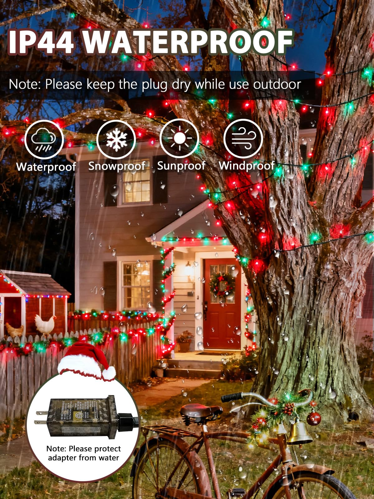 Voice Controlled Christmas Lights With Remote  99 Ft 300 Led String Lights Indoor Outdoor With 12 Modes 3 Timers  Dimmable Twinkle Light Plug In Waterproof For Xmas Tree Party Decor  Red And Green