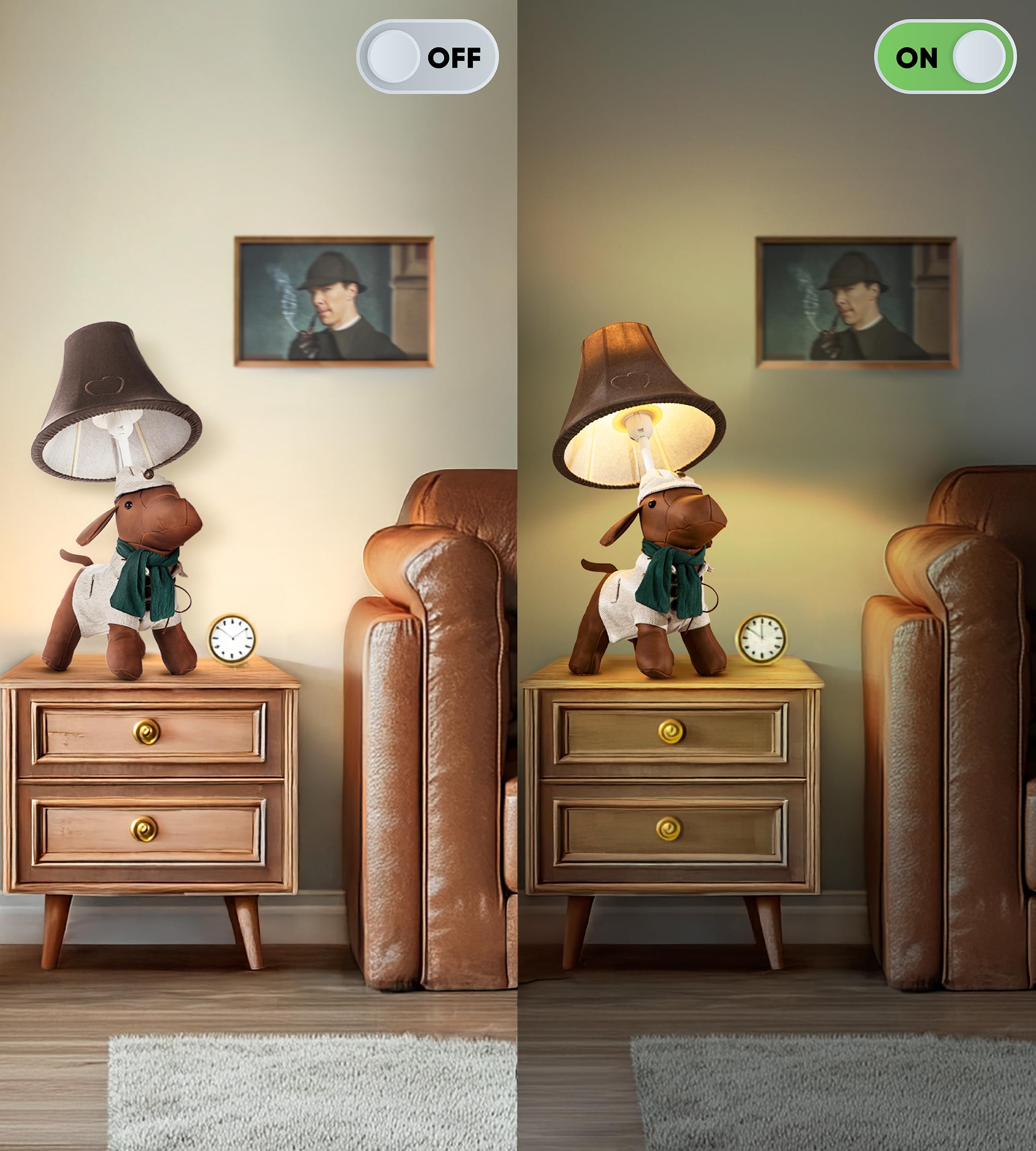 Dog Kids Lamp For Boys Bedroom - 20  Animal Lamp For Kids Room - Cute Christmas Gifts  Birthday Gifts For All Ages: Toddler Girls  Children  Grandkids 3 4 5 And Up Years Old  Sister Brother  Sibling