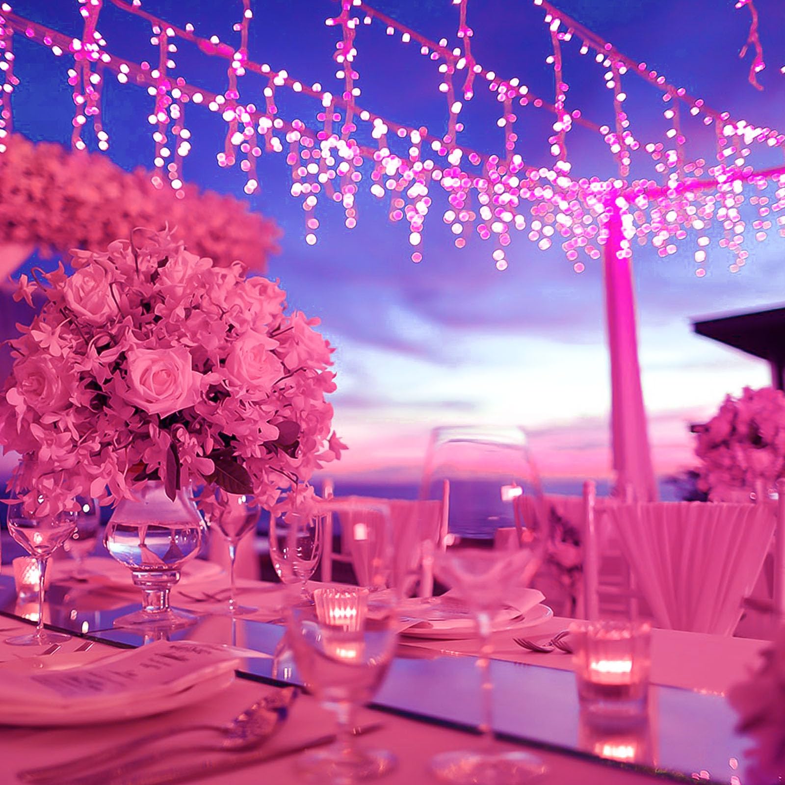 KAQ 240LED Pink String Lights, Waterproof Twinkle Fairy Lights with 8 Modes & Timer for Indoor/Outdoor Use, Model GP-SW290DC0209-IP44