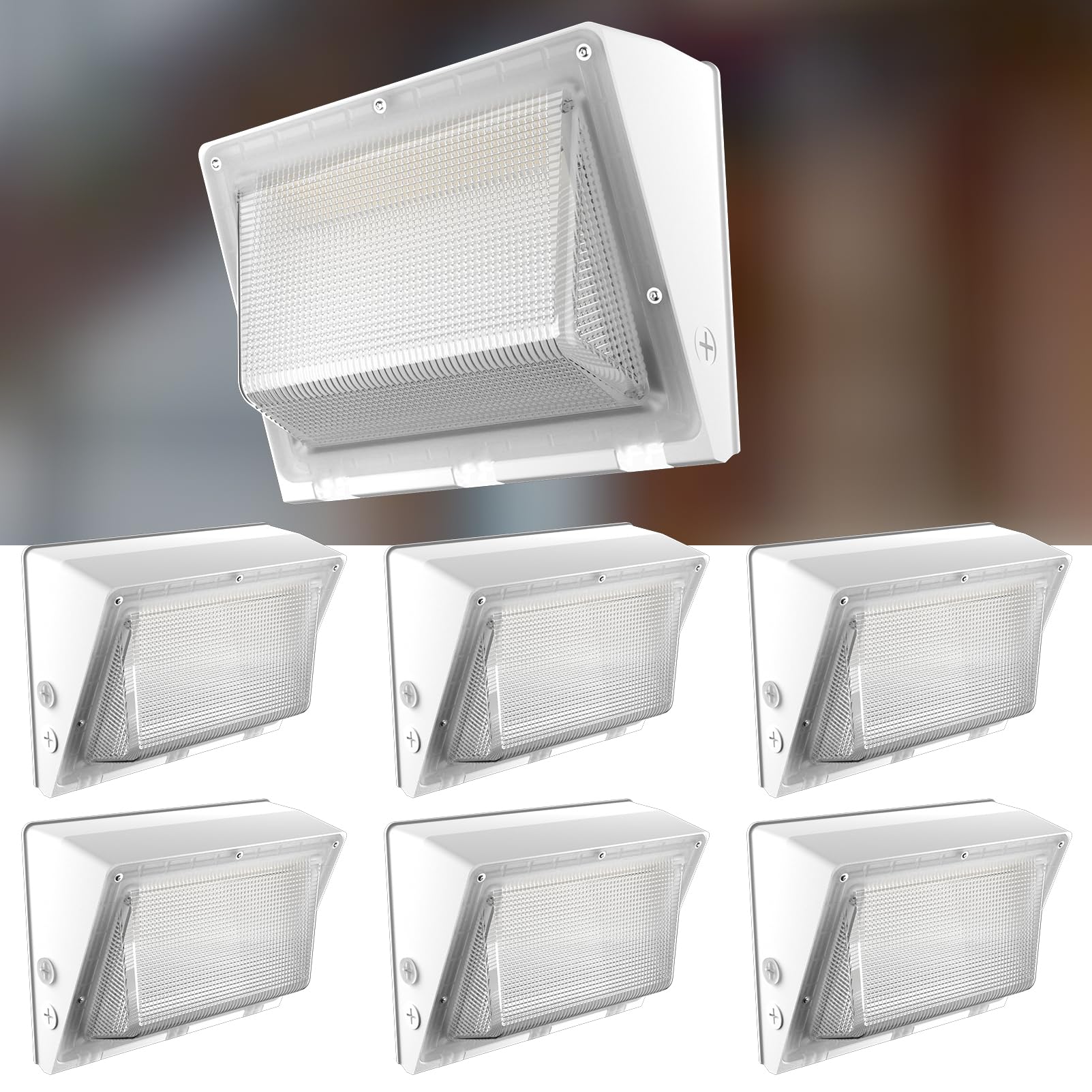 Lightdot 6Pack 200W Led Wall Pack Lights  100-277V Dusk To Dawn Photocell  30000Lm(150Lm/W) 5000K Ip65 Waterproof Outdoor Exterior Lighting  Energy Saving  Etl | 5-Year Warranty(Height:15~30Ft)
