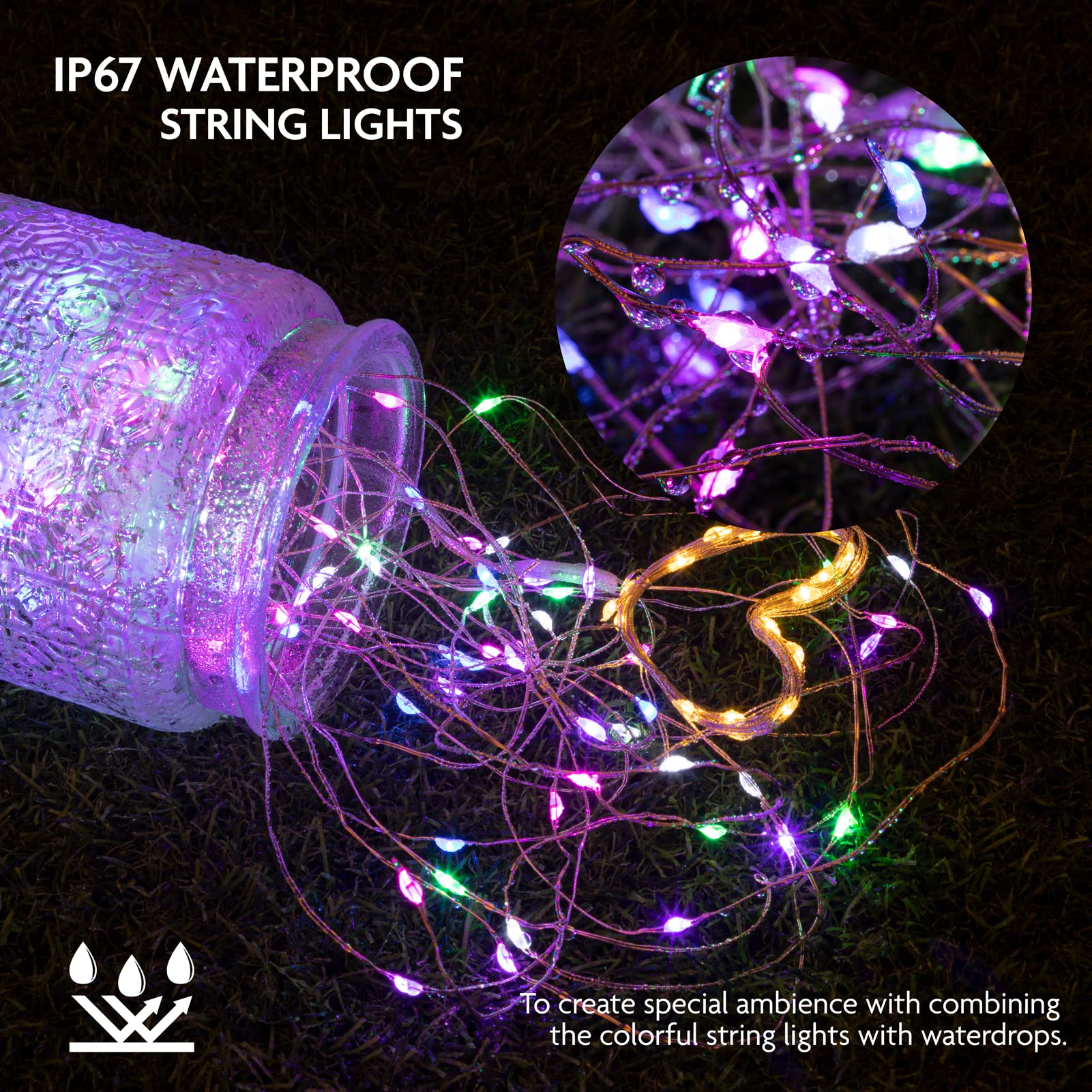 Sinamer 12 Pack Fairy Lights Battery Operated String Lights, 7Ft 20 Led Fairy String Lights, Waterproof Copper Wire Firefly Starry String Lights For Diy Wedding Party Bedroom Christmas (Multicolor)