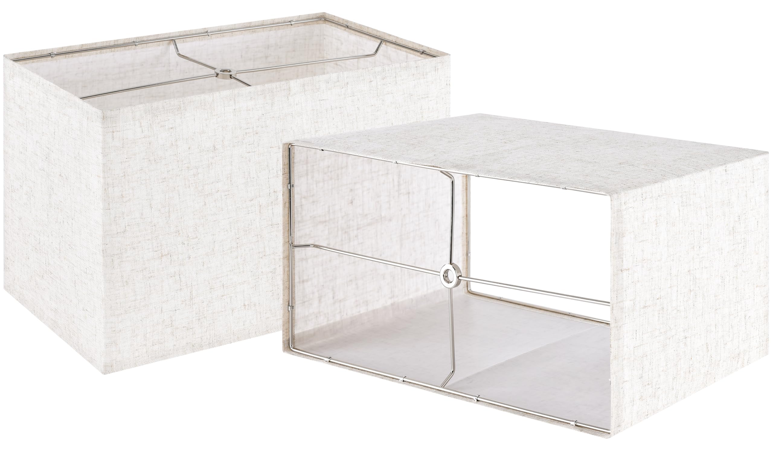 Goso 8?16?10 In (Spider) Large White Rectangular Lamp Shades Set Of 2,Texture Lampshade For Floor Lamps Table Lamps Modern Squar