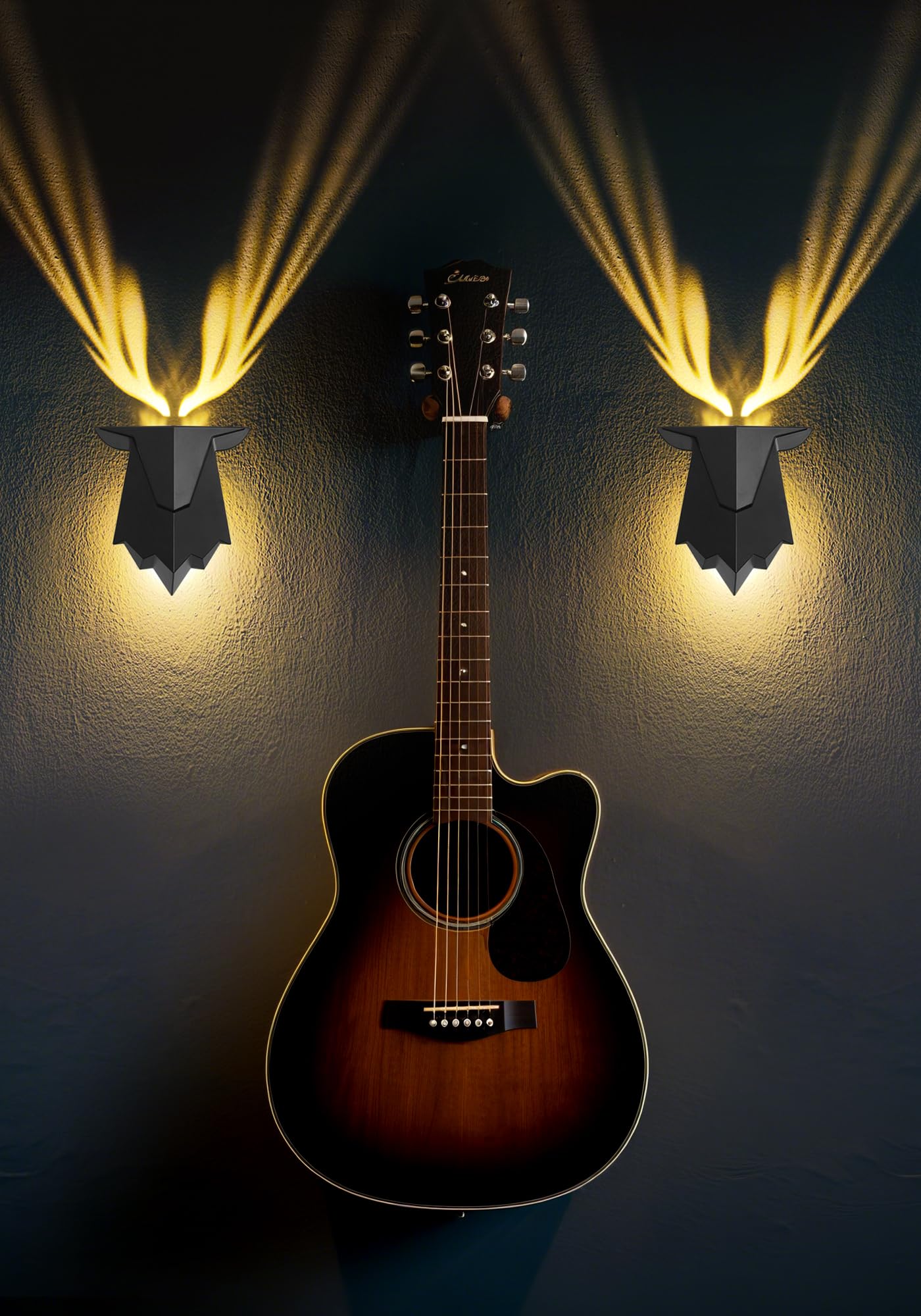 Fuloon Antler Night Light with Remote Control, Adjustable Deer Wall Lamp Battery Operated and Removable Charging for Bedroom, Li