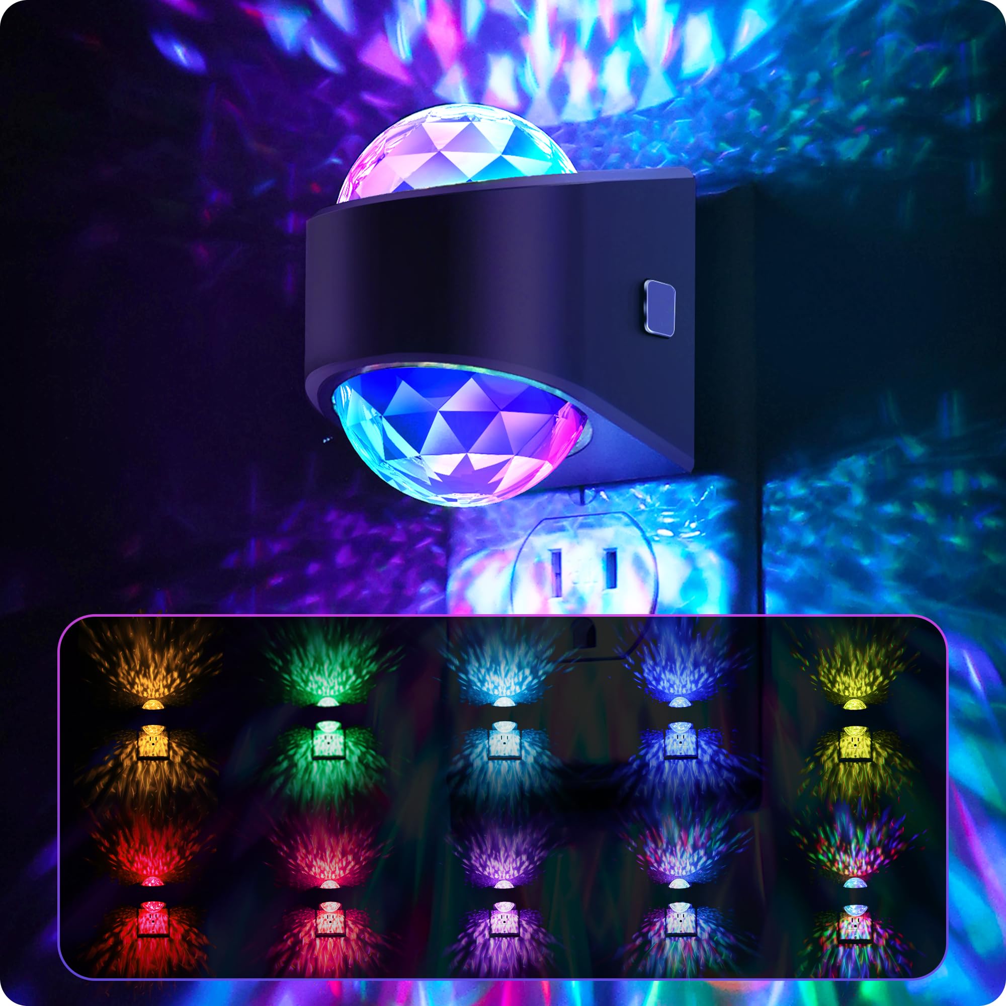 Night Lights Plug Into Wall  Star Projector For Bedroom [2 Pack] Night Light Projector For Kids  9-Color Rgb Galaxy Nightlight With Dusk To Dawn Sensor For Bathroom  Home Gaming Room Decor Gifts