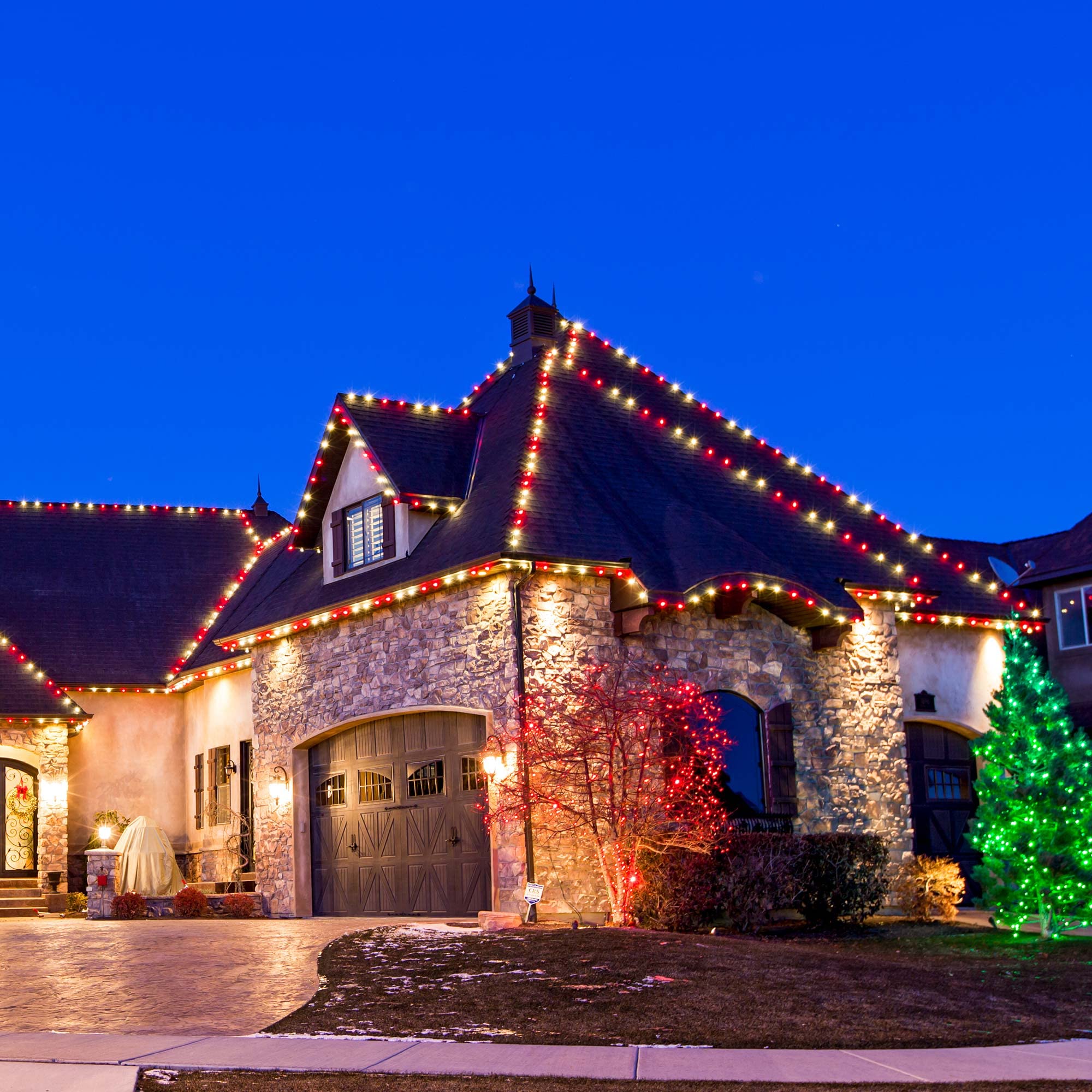 Wintergreen Lighting 25 Pack Opticore Led C9 Warm White Christmas Light Bulbs - White Bulbs C9 Led Christmas Lights Heavy Duty Shatterproof E17 Bulbs/Base (Warm White Faceted)