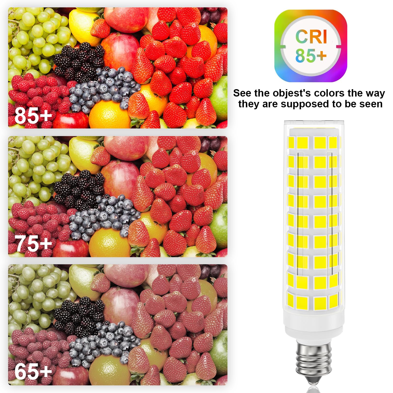Dumiloo E11 Led Bulb Dimmable, 100 Watt Halogen Equivalent, 10W Daylight White 6000K, T3 T4 Mini Candelabra Base, Jde11 120V 100