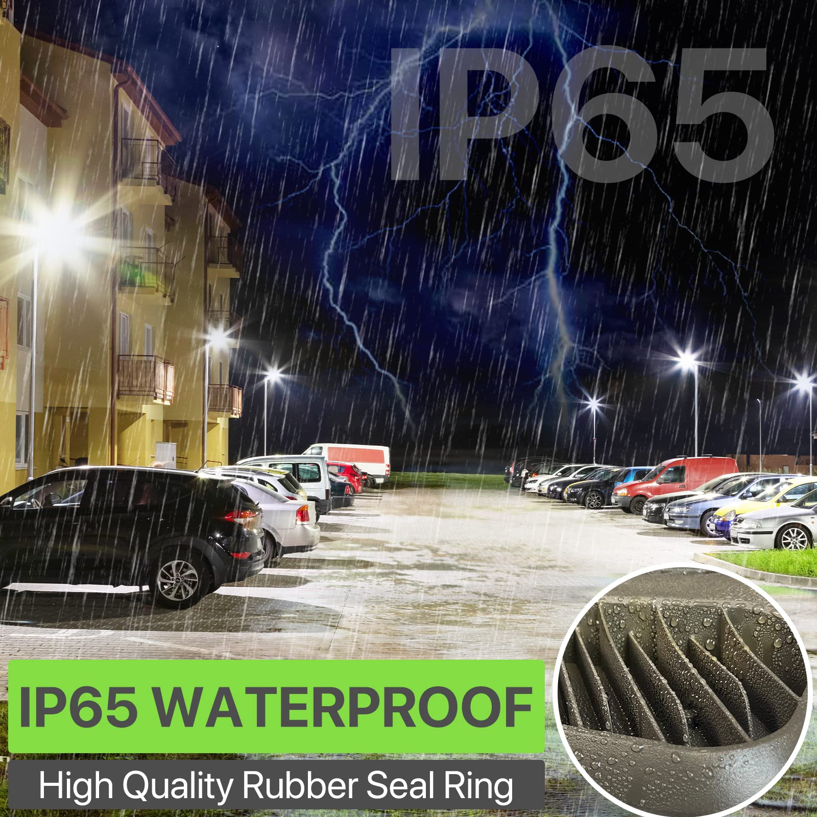 Glitgate 200W LED Parking Lot Light, 30000LM Dusk to Dawn, Adjustable Slip Fitter, IP65 Waterproof, Brown, Model GT-PL-CB-SFM