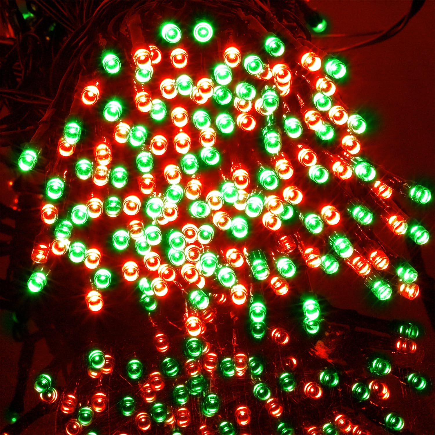 Home Lighting 66Ft Christmas Decorative Mini Lights, 200 Led Green Wire Fairy Starry String Lights Plug In, 8 Lighting Mode, For Indoor Outdoor Xmas Tree Wedding Party Garden Decoration (Red & White)