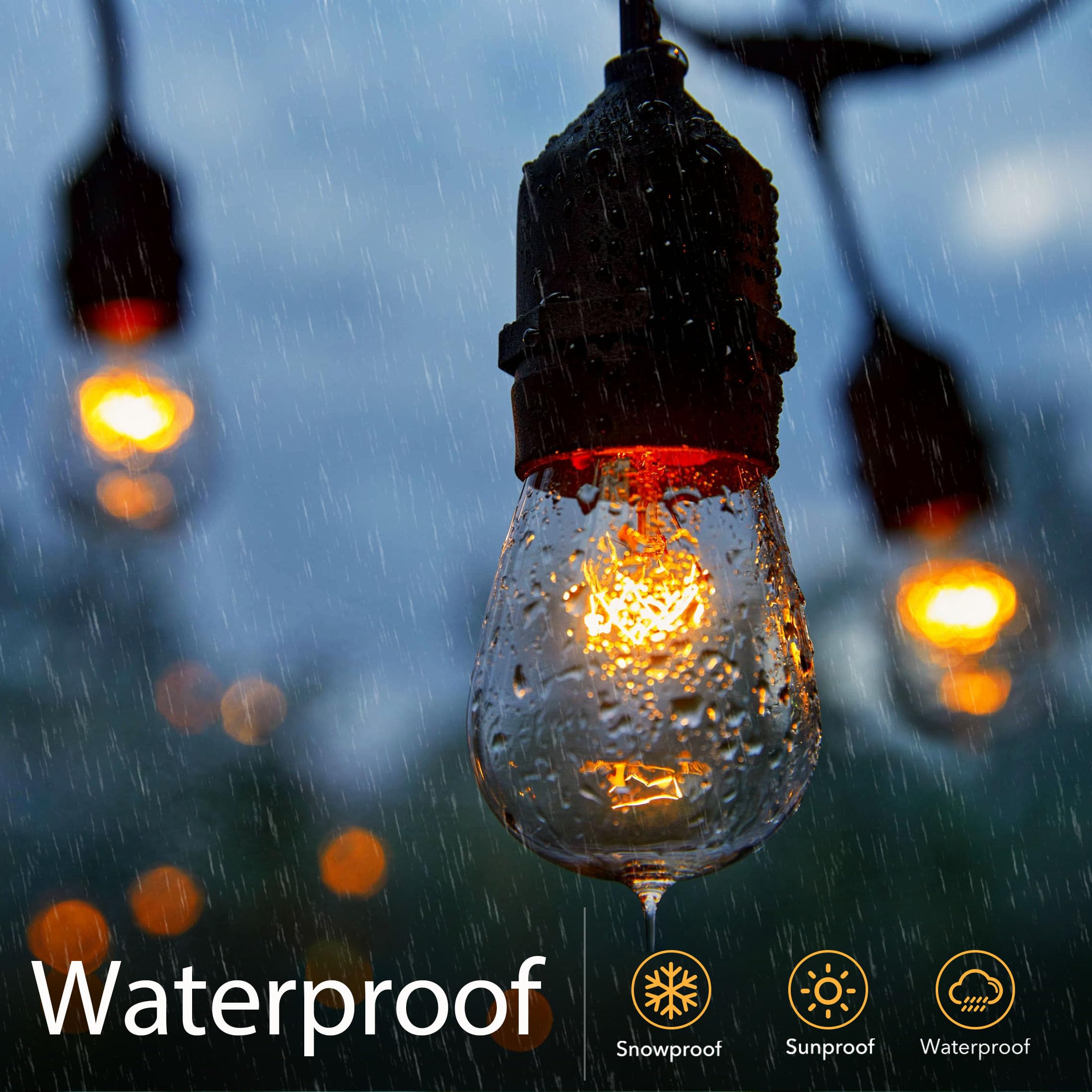 Minetom 20Pack S14 Replacement Light Bulbs - 11 Watt Warm Incandescent Edison Light Bulbs With E26 Medium Base For Commercial Gr