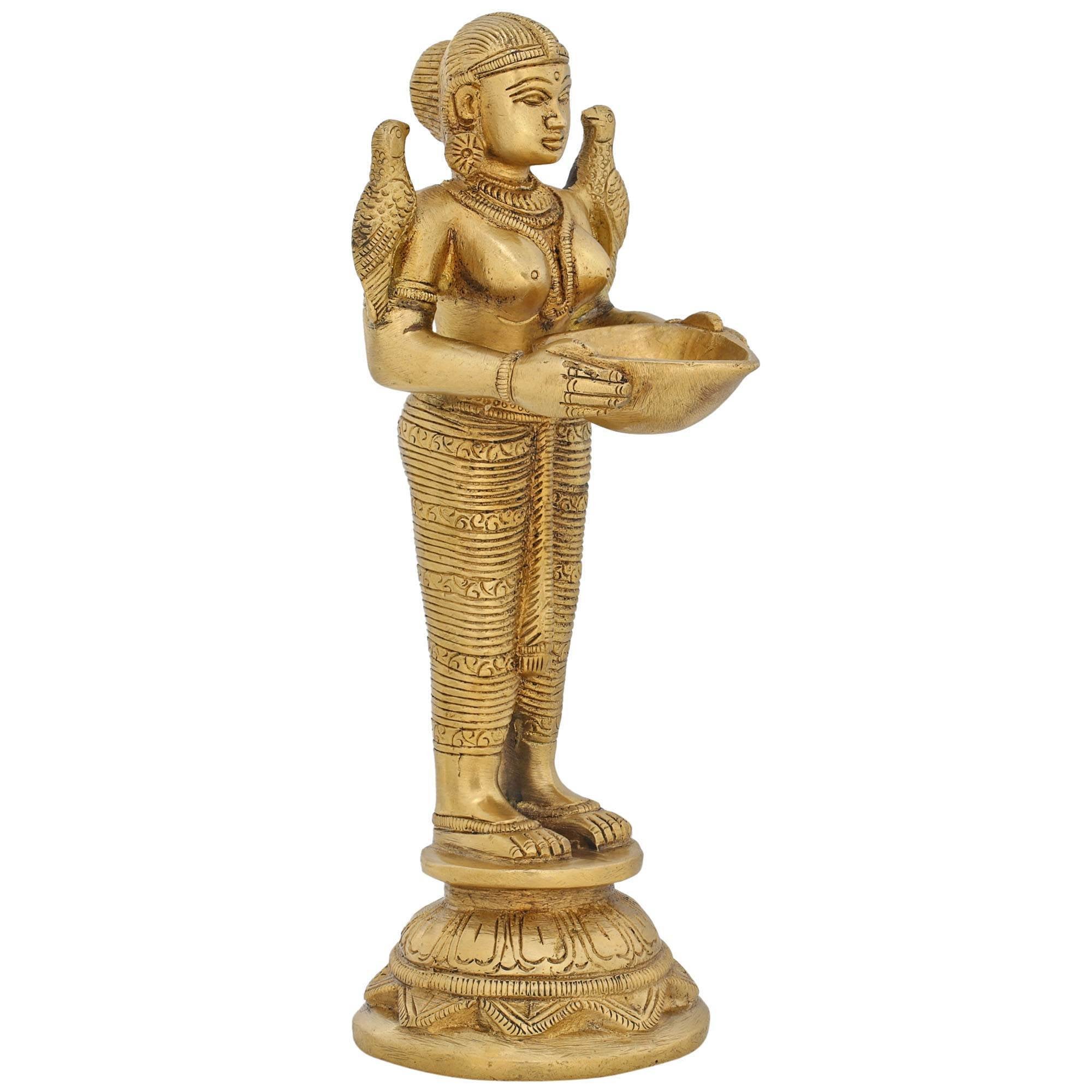 Deva Kanya From Hindu Mythology Holding A Diya