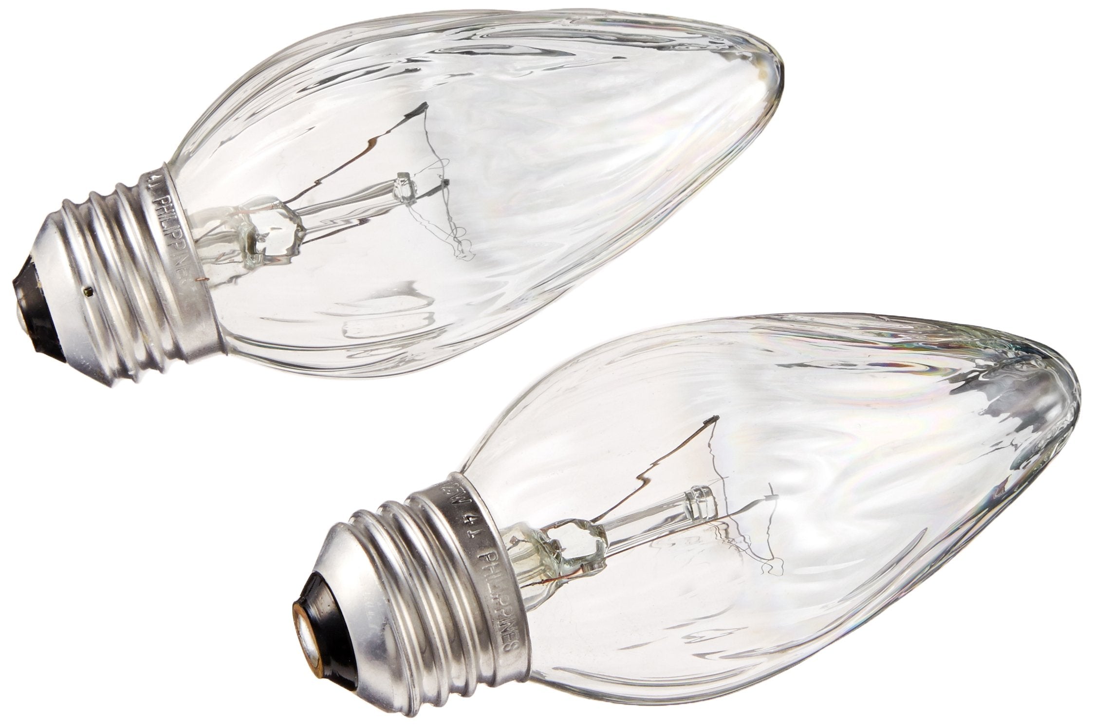 Ge 75340 Traditional Lighting Incandescent Deco/Candle, 2 Count (Pack Of 1), Clear Bulbs