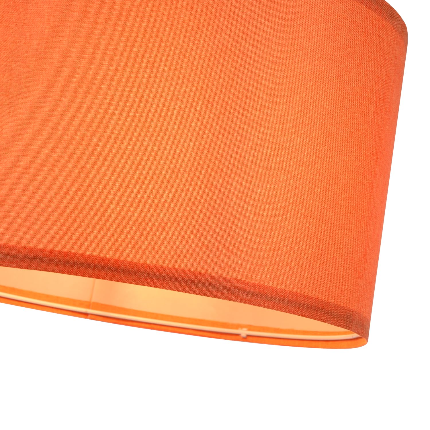 IHENGYANLT Pendant Light, 15Ft Clear Cord, On/Off Switch, Dark Orange Fabric Shade, Model P450