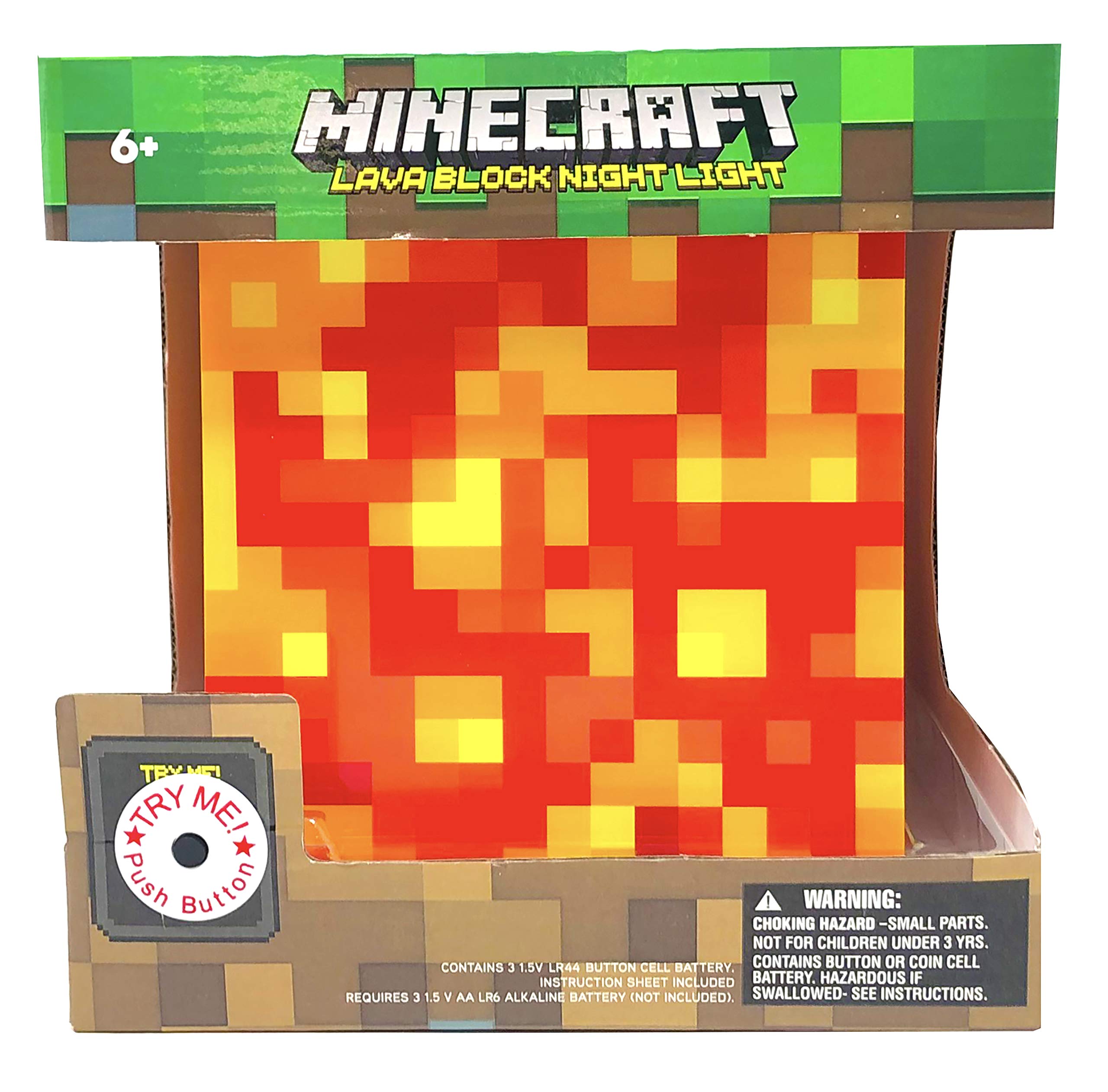 Minecraft Lava Lamp Mood Light - Model tgmcll - Acrylonitrile Butadiene Styrene - Unique Home Decor Lighting