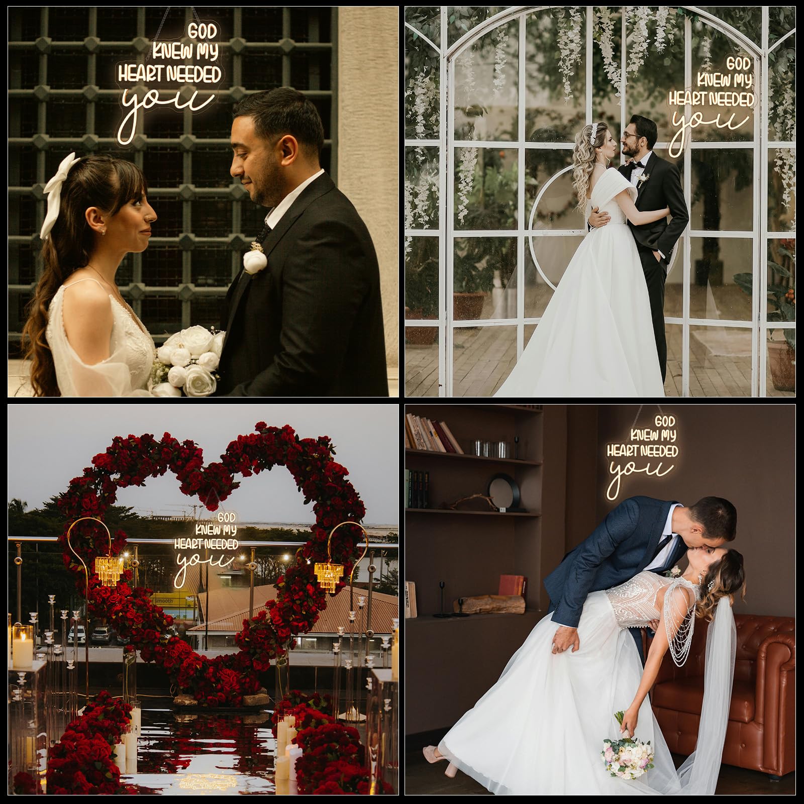 Horseneon God Knew My Heart Needed You Neon Sign Romantic Led Wall Decor For Bedrooms  Wedding Gifts  Anniversary Presents  Usb Powered Adjustable Brightness Inspirational Decor