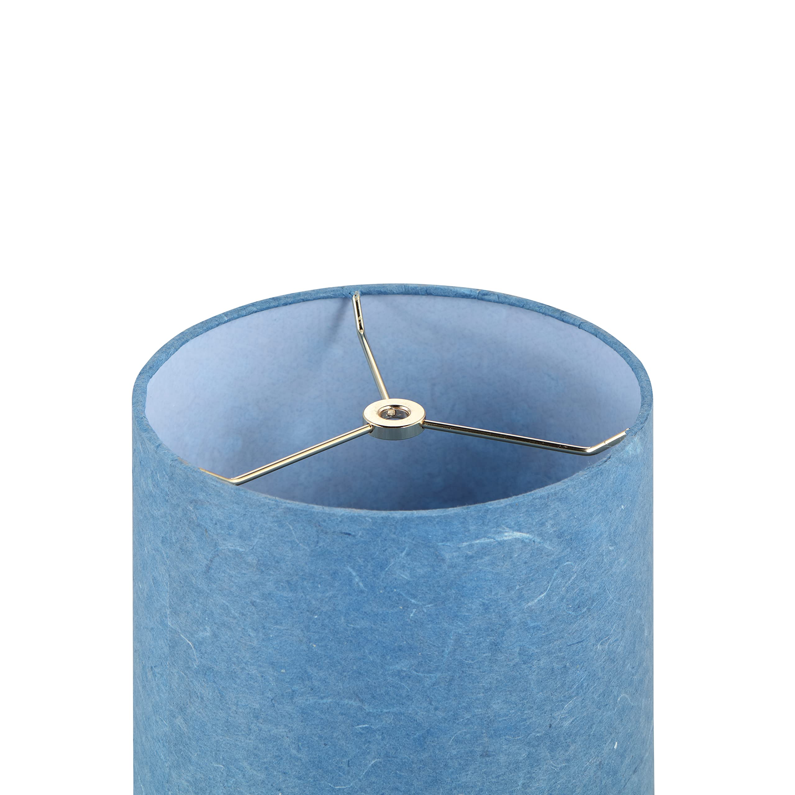 Aspen Creative Drum Lamp Shade, Sky Blue, 8in x 8in x 8in, Model 31246, Paper Material