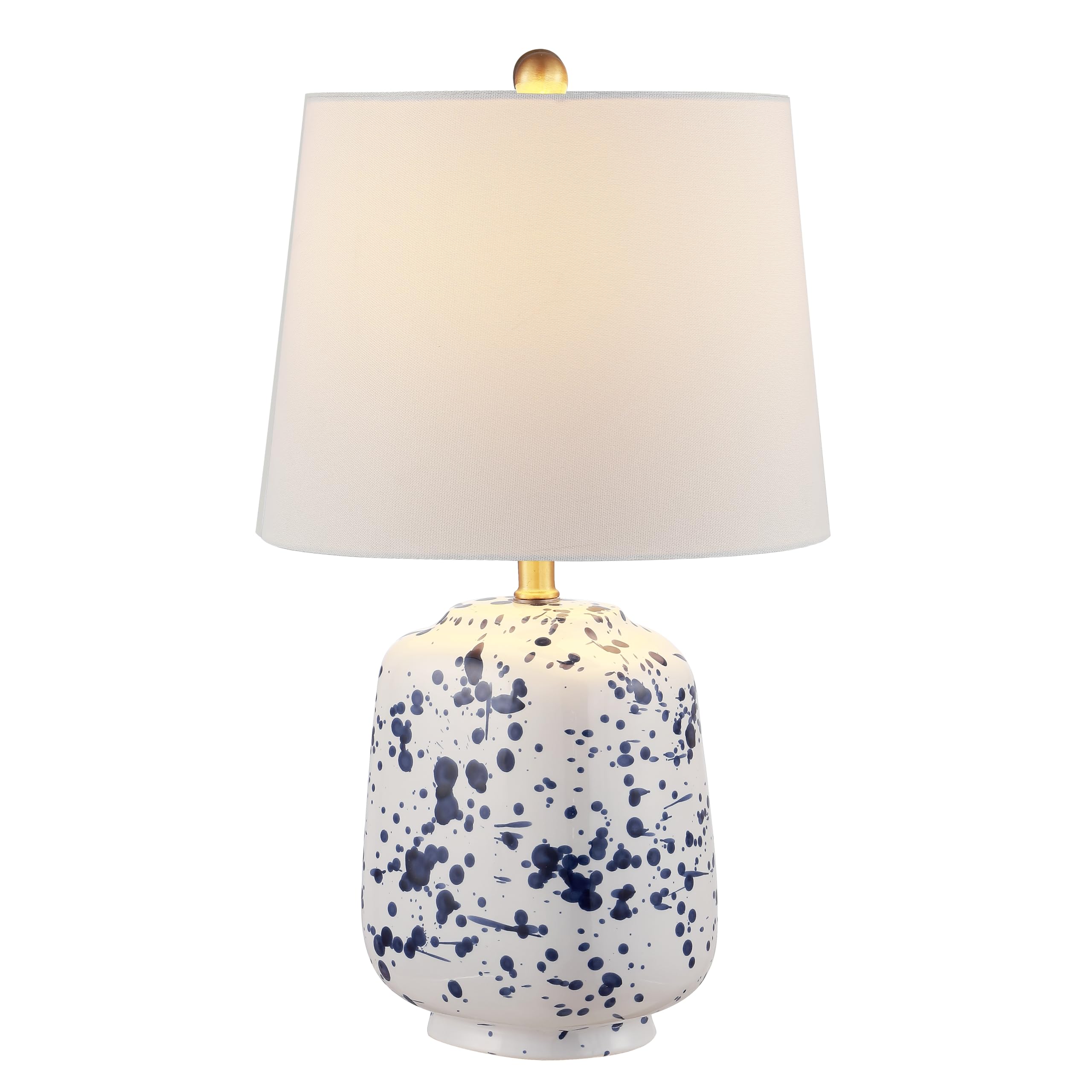 SAFAVIEH Lighting Collection Greyon Modern Navy Blue Ceramic 23-inch Bedroom Living Room Home Office Desk Nightstand Table Lamp 