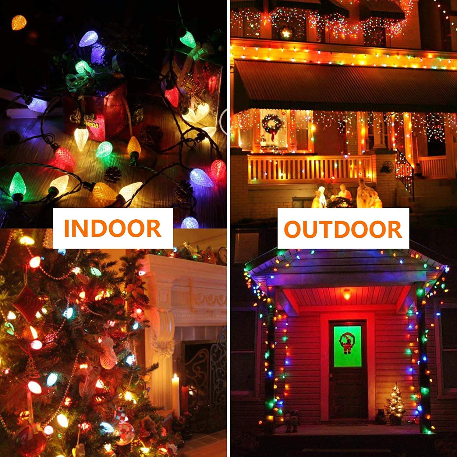 LORRYTE C9 LED Christmas Lights, 50FT Waterproof, Multicolor, Extendable, Model MLS-D29V3.6WUD-O