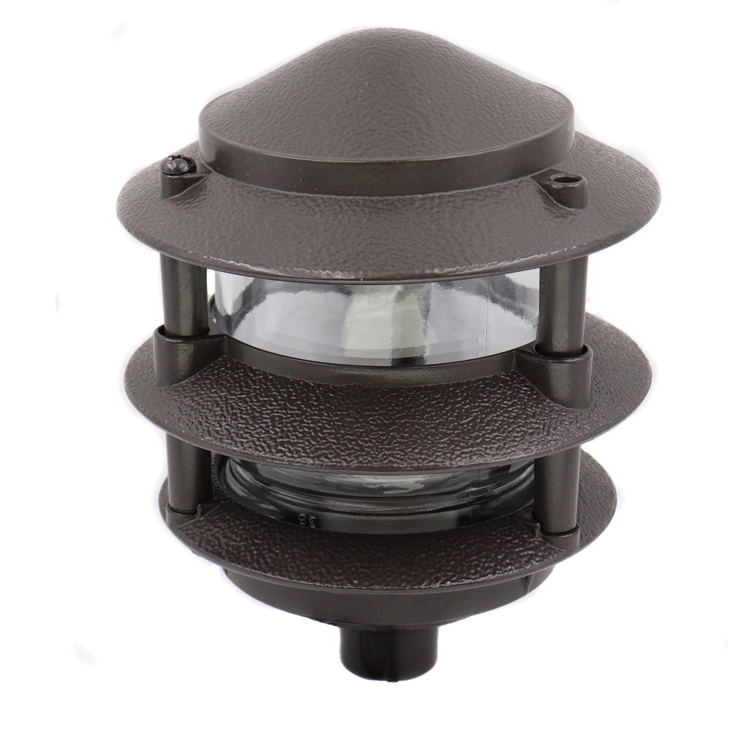Thomas & Betts K330BR Outdoor Light, 3-Tier Pagoda Design, Glass, Bronze