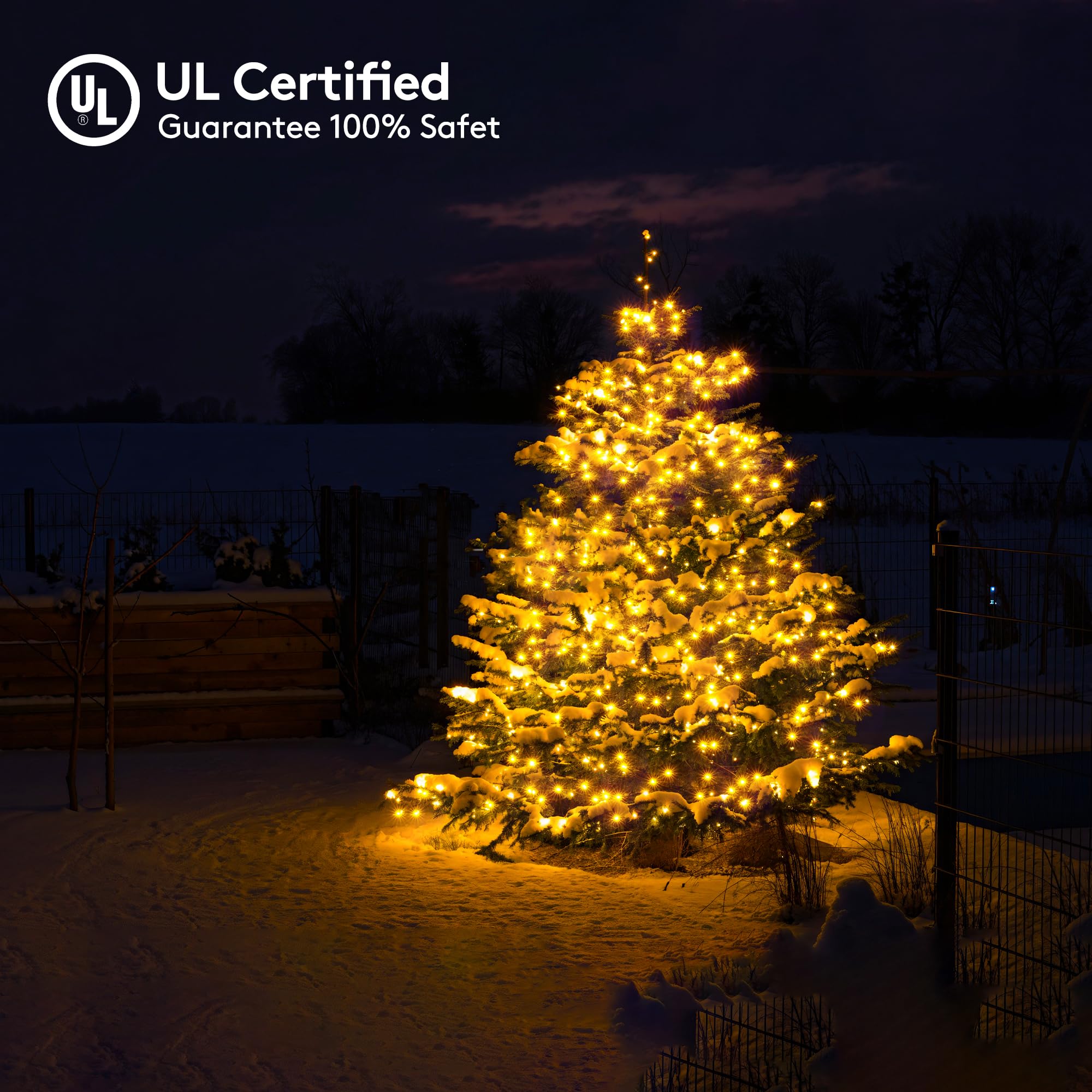 Blctec Christmas Lights 800 Led 272Ft Christmas Tree Lights With 8 Modes, Waterproof, Timer And Connectable Christmas String Lig