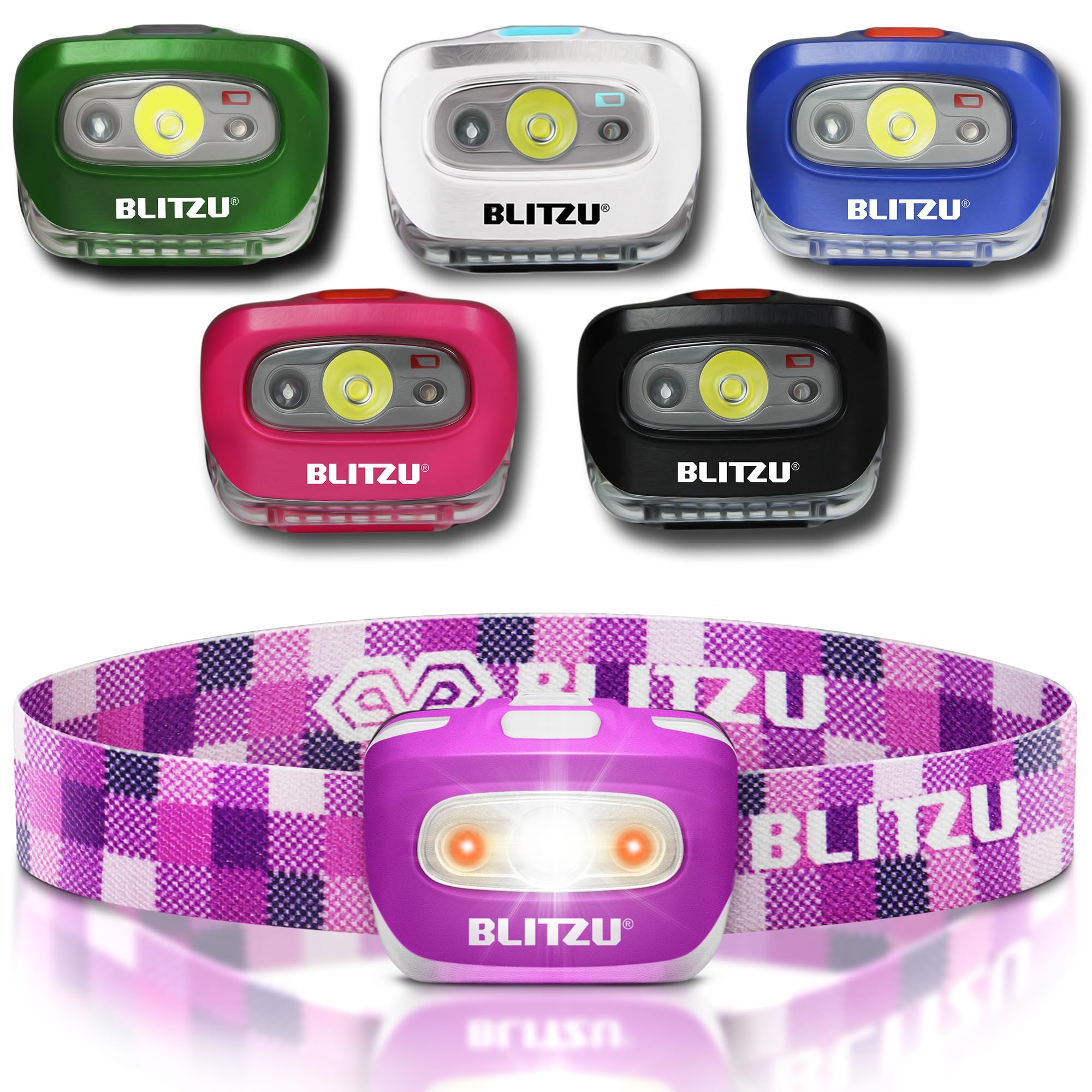 Led Headlamp Flashlight For Adults & Kids, Lightweight, Waterproof Head Lamp With White & Red Light, Comfortable Headband, Perfe