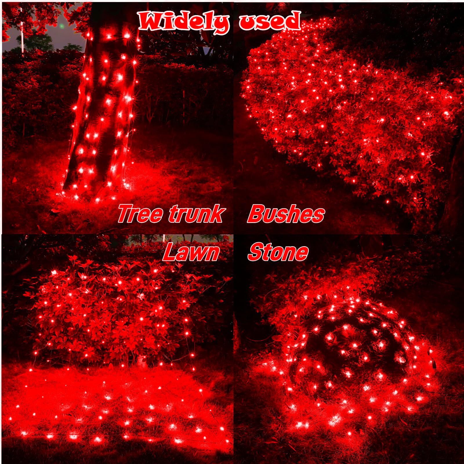 Meteds Led Christmas Net Lights Outdoor,120 Led 6Ftx4Ft Connectable Waterptoof Christmas Mesh Lights For Bushes Fence Tree Shrub