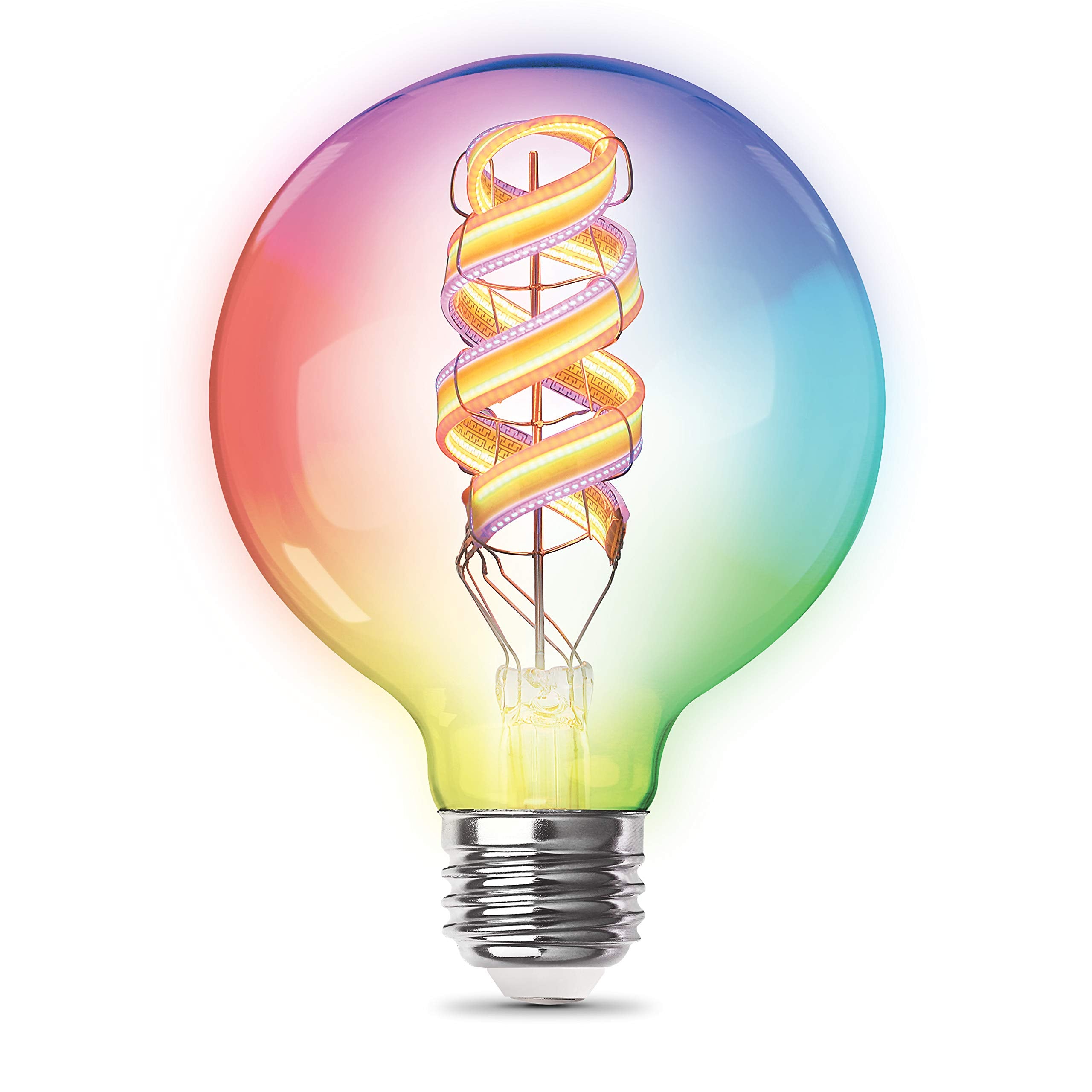 Feit Electric Smart Filament Globe Bulb, WiFi Dimmable, G30, RGBW, 1 Count, Model G3060/RGBW/FIL/AG