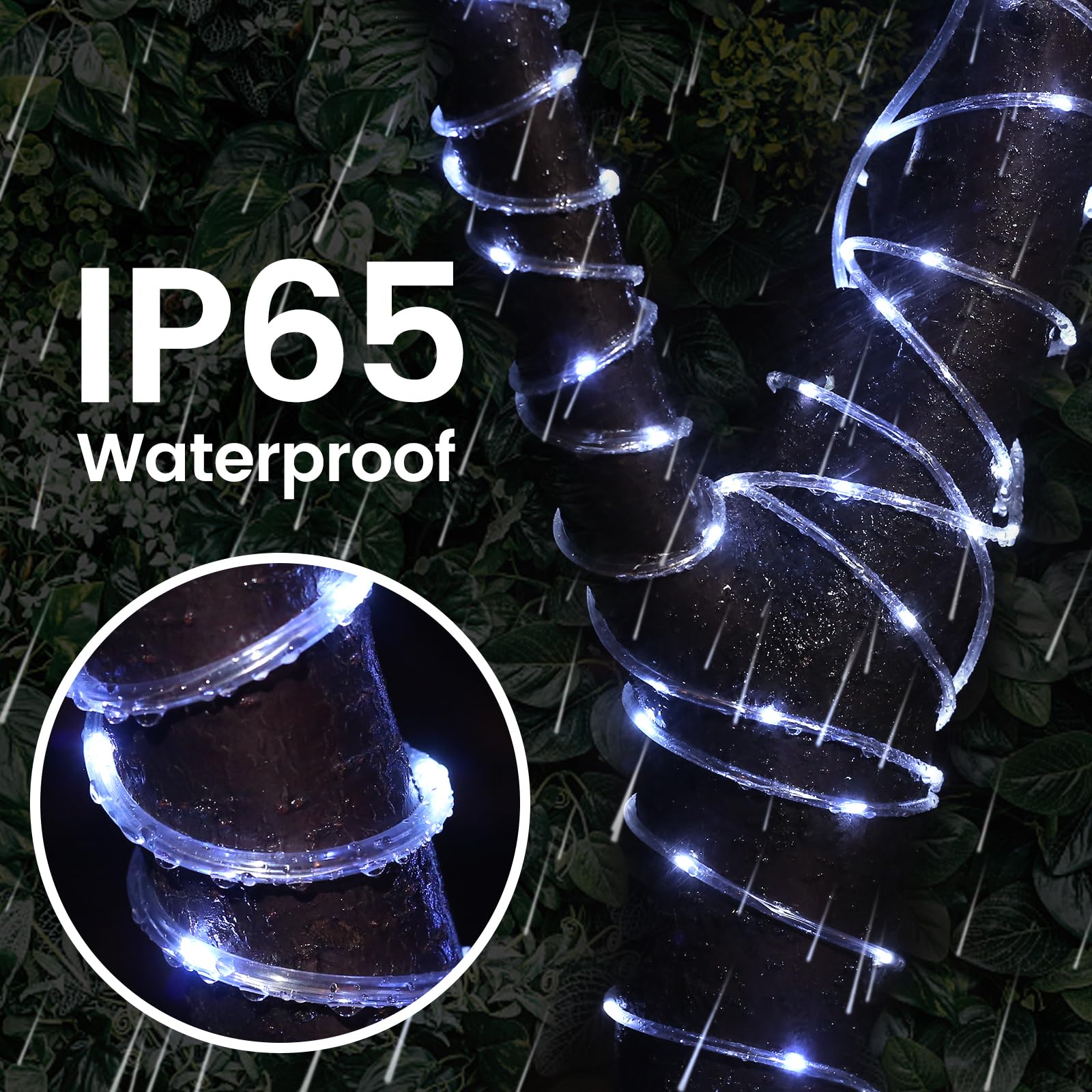 200 Led Solar Rope Lights Outdoor, 72Ft Solar String Lights Indoor Waterproof Solar Powered Trampoline Light Clear Tube Pool Lig