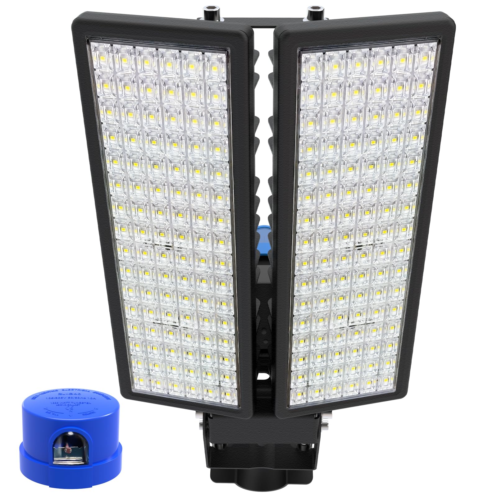 HODELVJU 200W LED Parking Lot Light 28000LM Barn Lights with Photocell 6500K Security Light Dusk to Dawn IP67 Waterproof LED Exterior Lights Lightning-Resistant and Robust for Yard