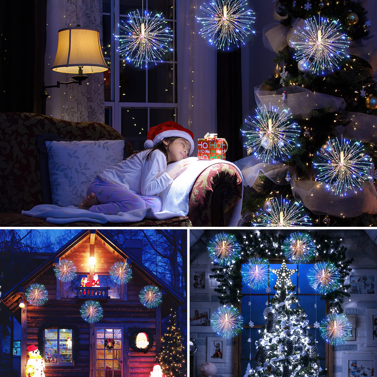 Techip 120Led Fairy Lights - Colorful Copper Wire String Lights With Remote & Timer For Indoor/Outdoor