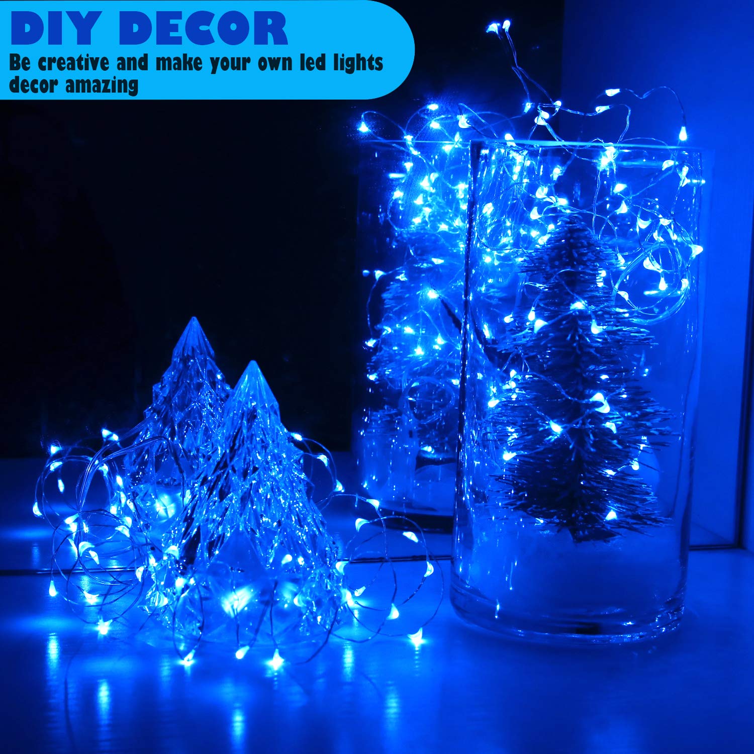[6-Pack] 7Feet Starry String Lights,Fairy String Lights 20 Micro Starry LEDs On Silvery Copper Wire 2pcs CR2032 Batteries Includ