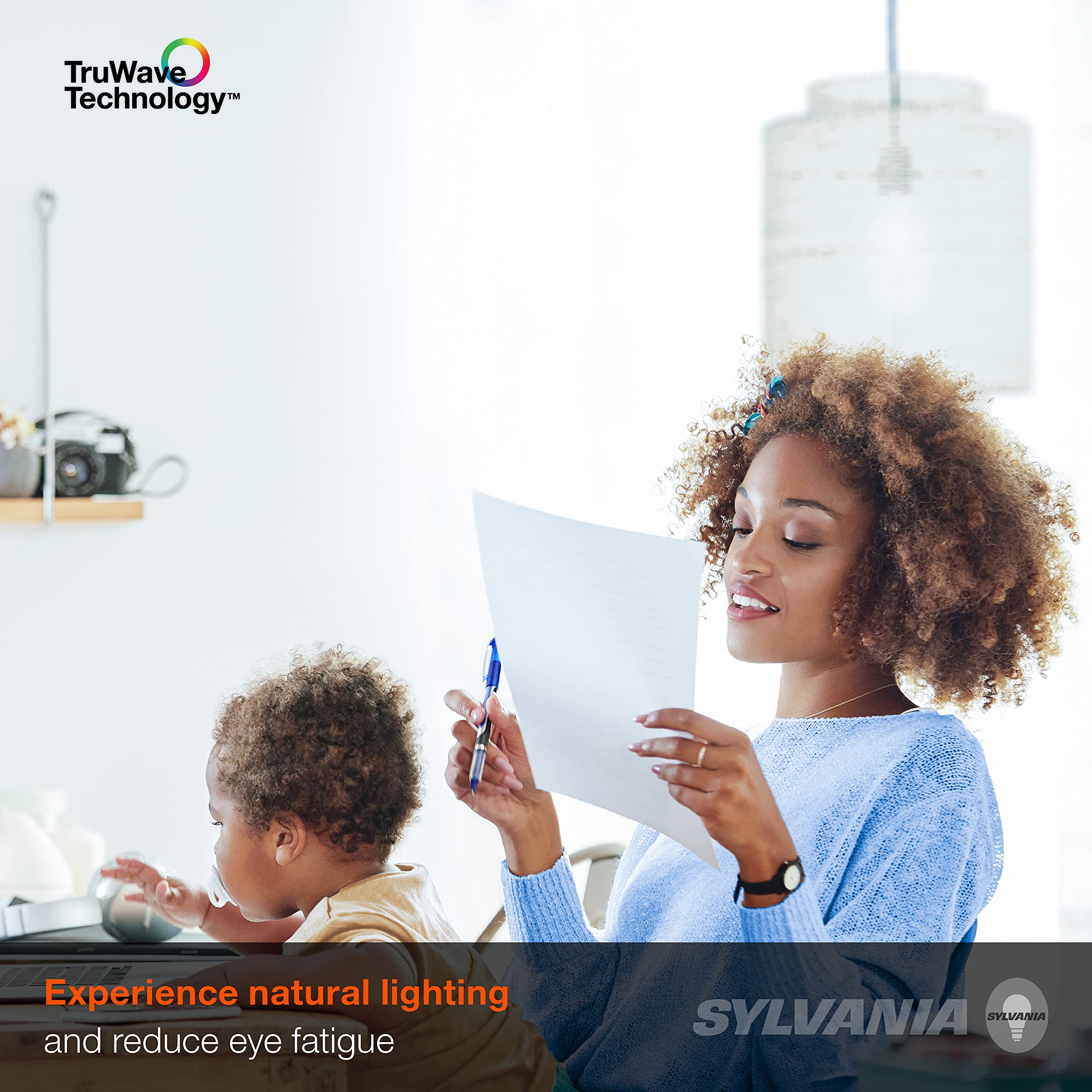 Sylvania LED TruWave Natural Series A19 Light Bulb, 40W Equivalent, Efficient 5.5W, Dimmable, 450 Lumens, Frosted, 5000K, Daylig