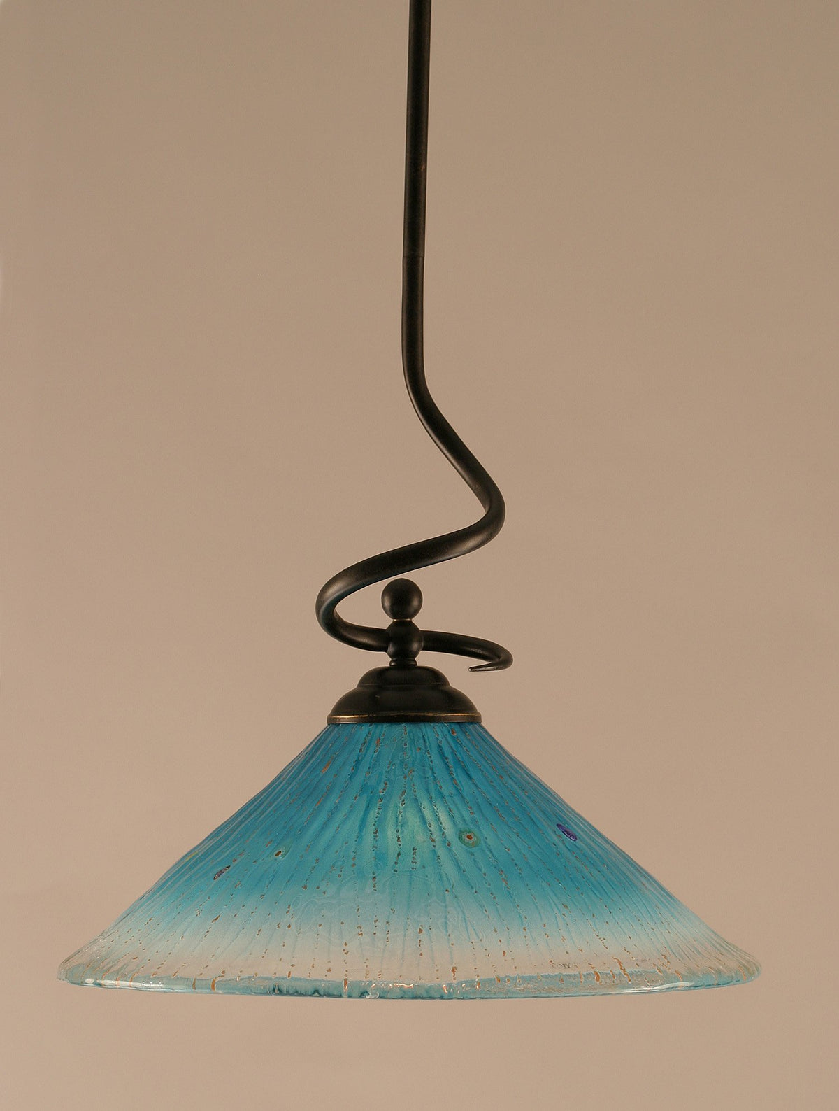 Toltec Lighting Capri 1 Light Pendant in Dark Granite (900-DG-715)
