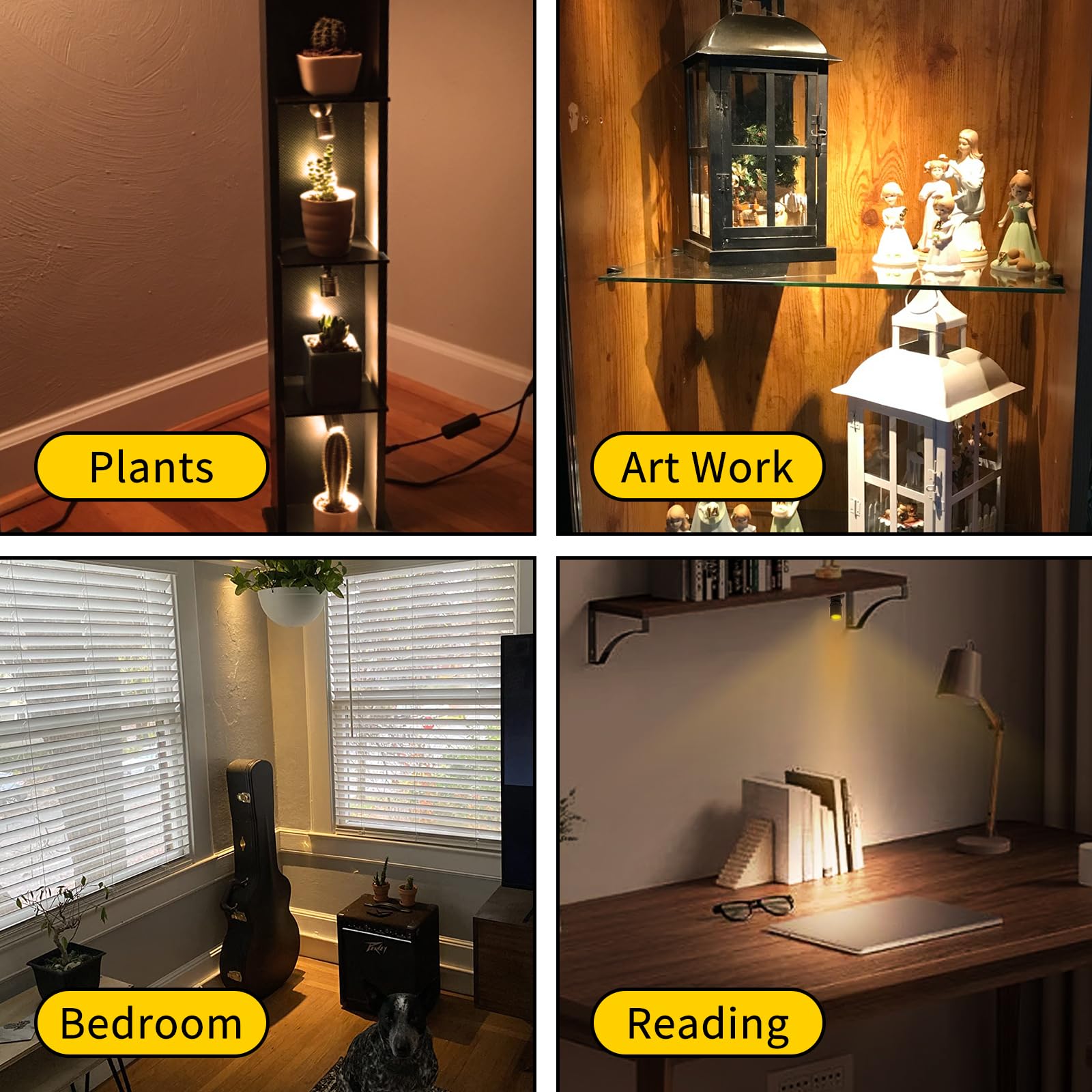 Dtructiew Led Spot Light 6Pcs, Mini Led Spotlight Indoor With Dimmer, 1W 5V Dimmable Led Spot Lights Indoor Accent Lights Adjust